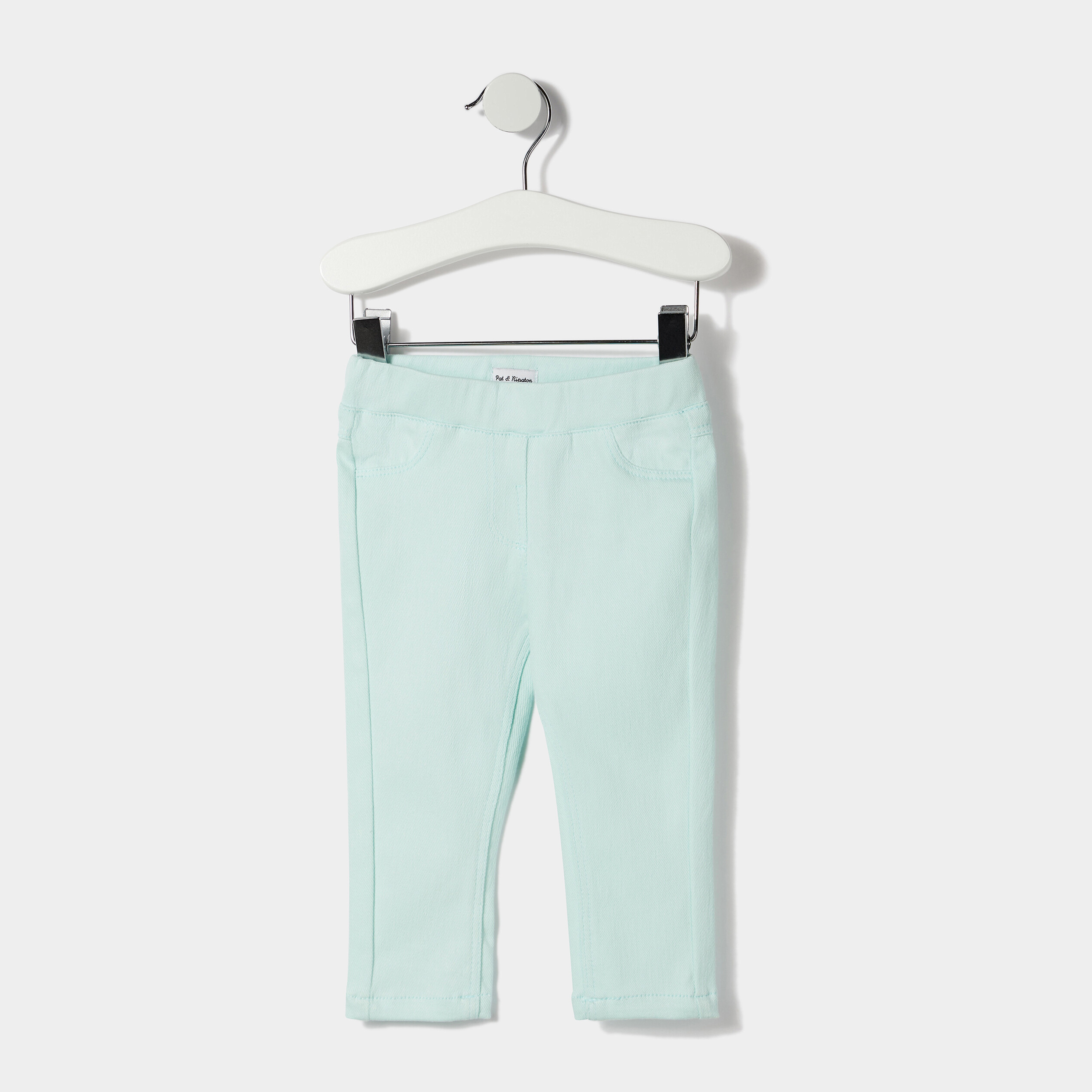 pantalon tregging ajuste bleu turquoise bebef Pantalon tregging ajusté bleu turquoise bébé fille