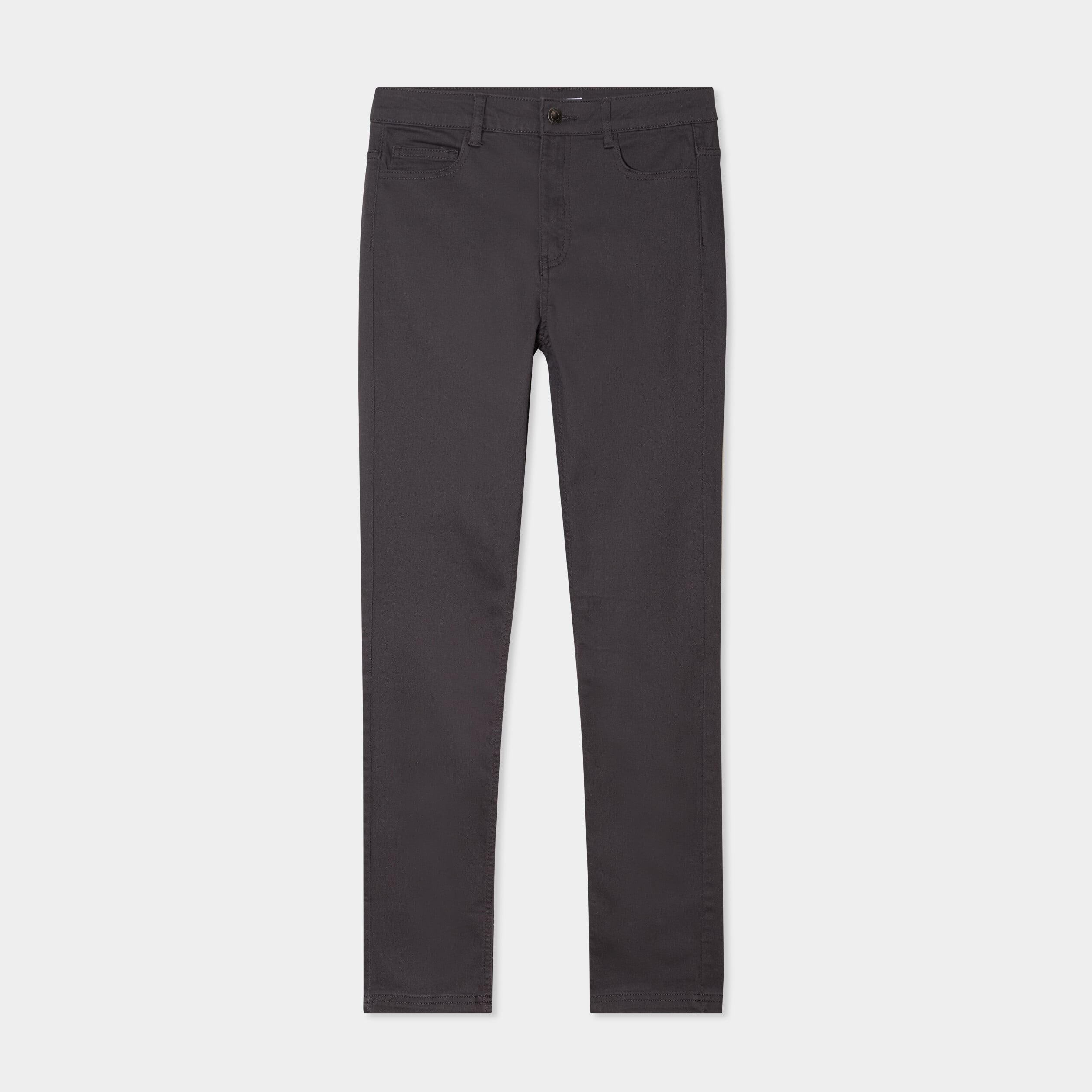 Pantalon slim stretch gris fonc&eacute; femme
