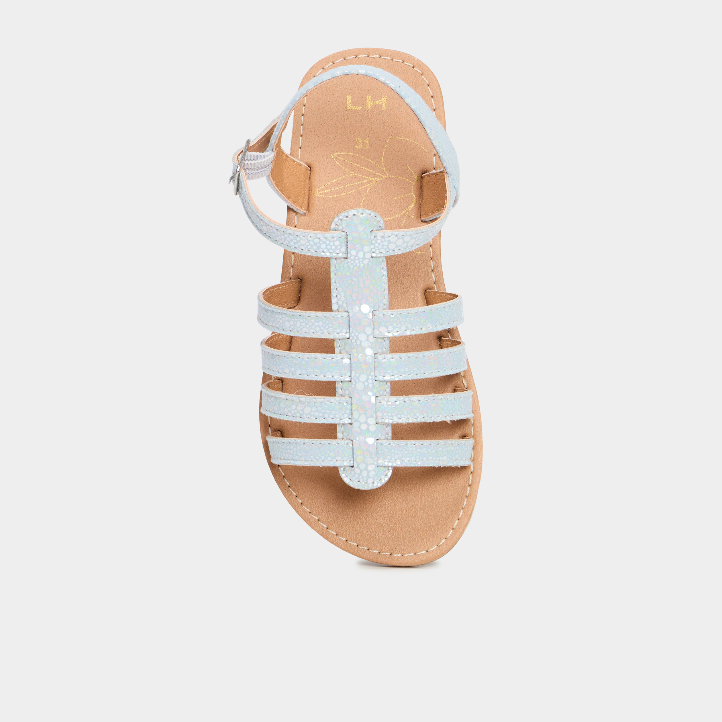 sandales avec brides bleu ciel fille Sandales avec brides bleu ciel fille