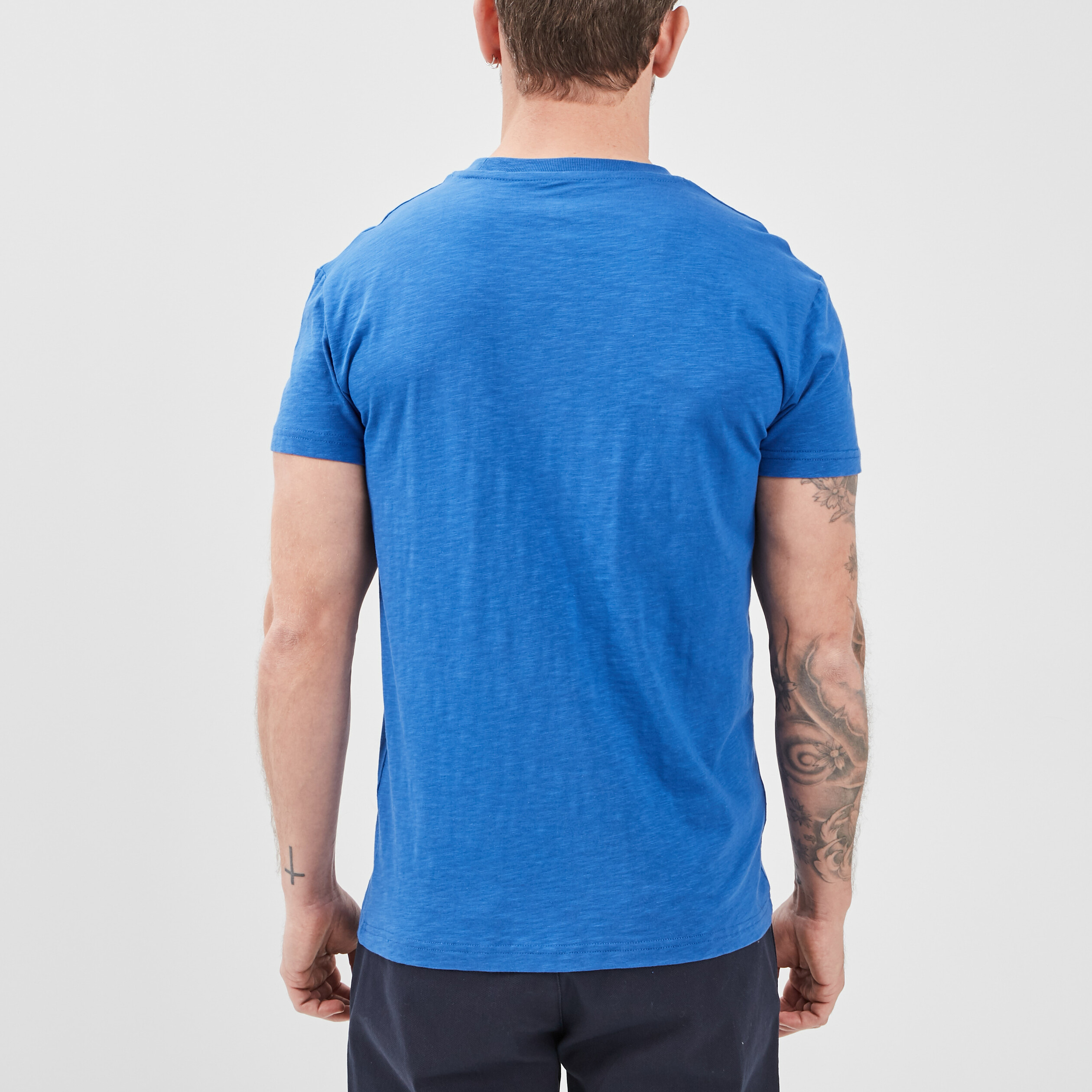 T-shirt manches courtes bleu roi homme