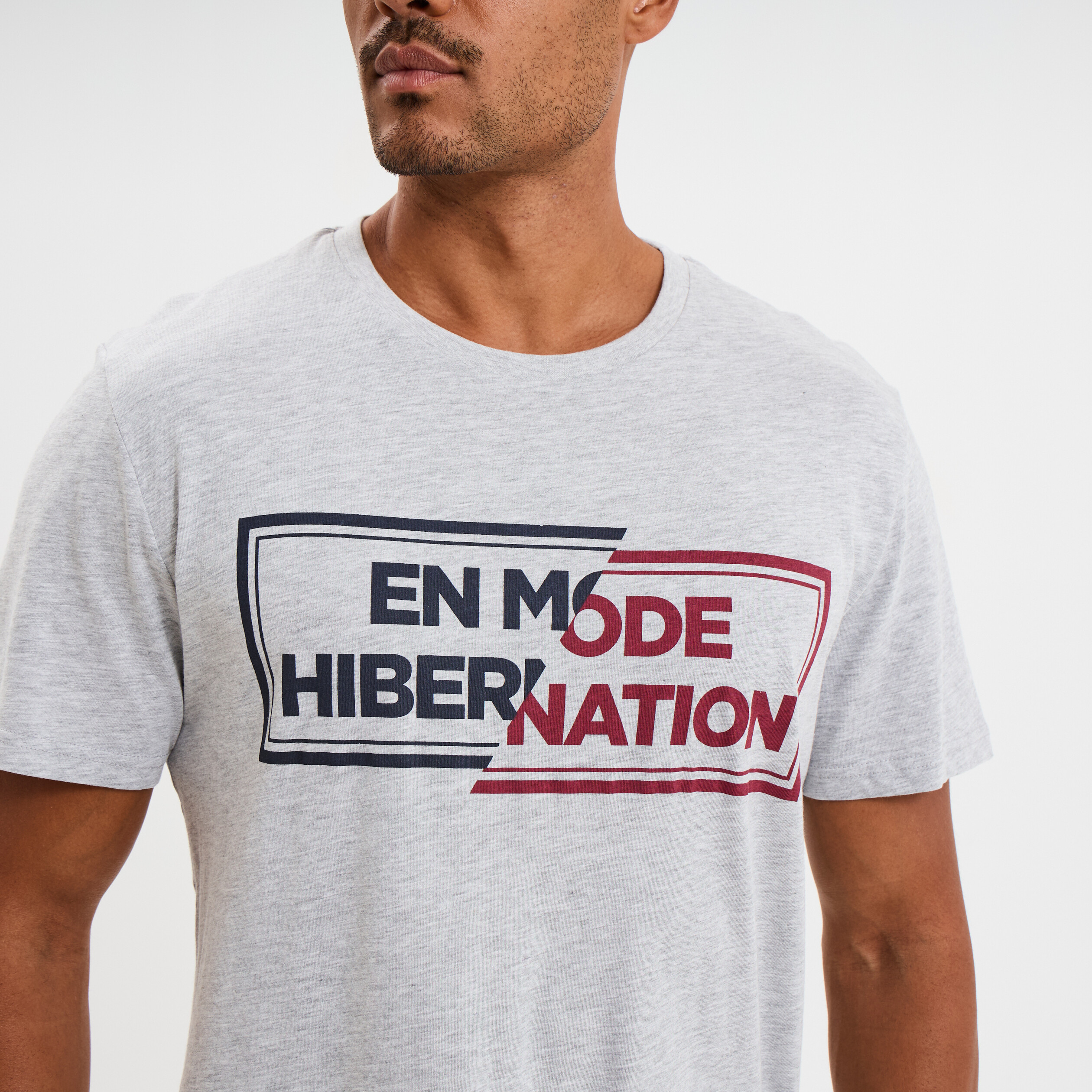 ensemble pyjama short et t shirt gris clair homme Ensemble pyjama short et t-shirt gris clair homme