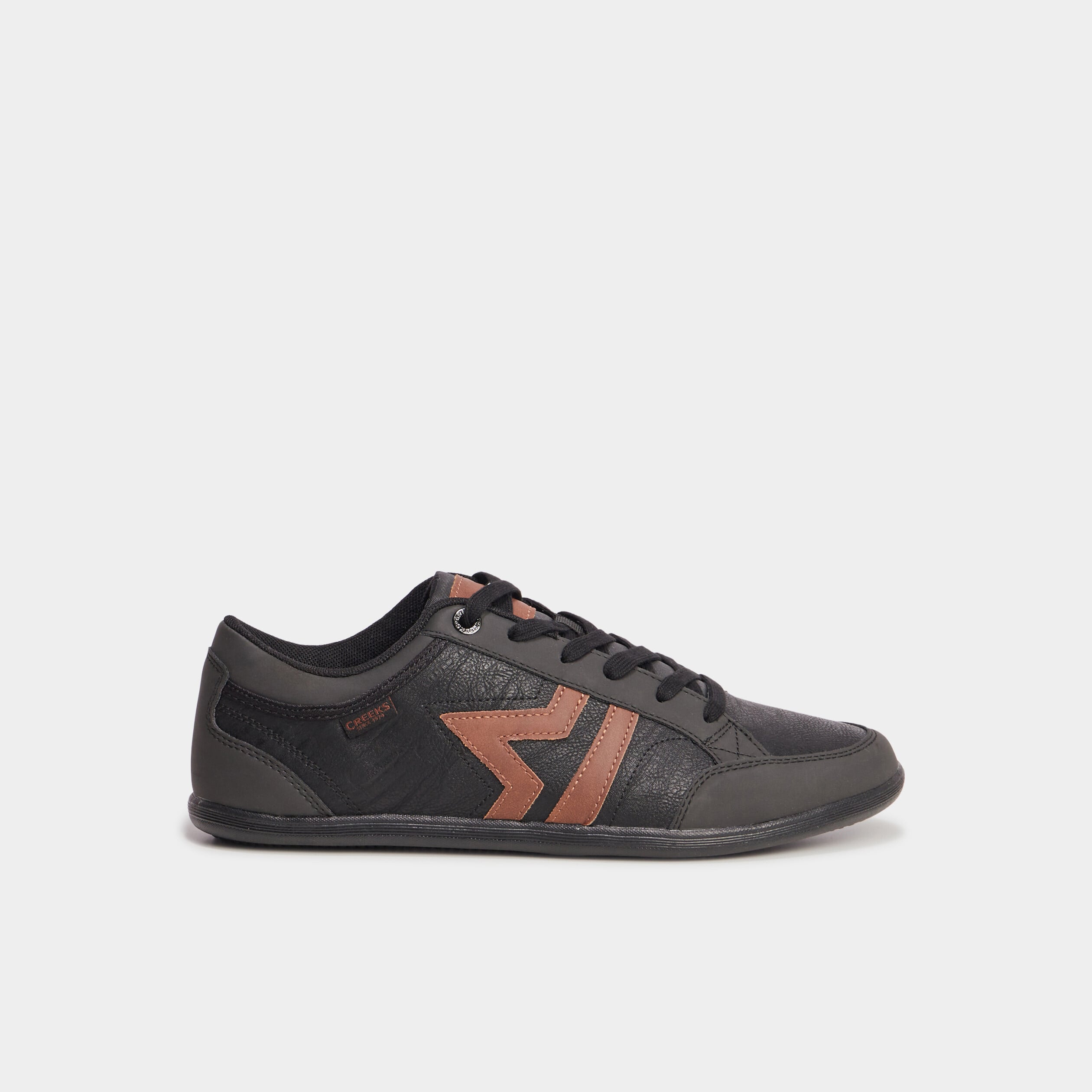 Tennis basses &agrave; lacets noir homme