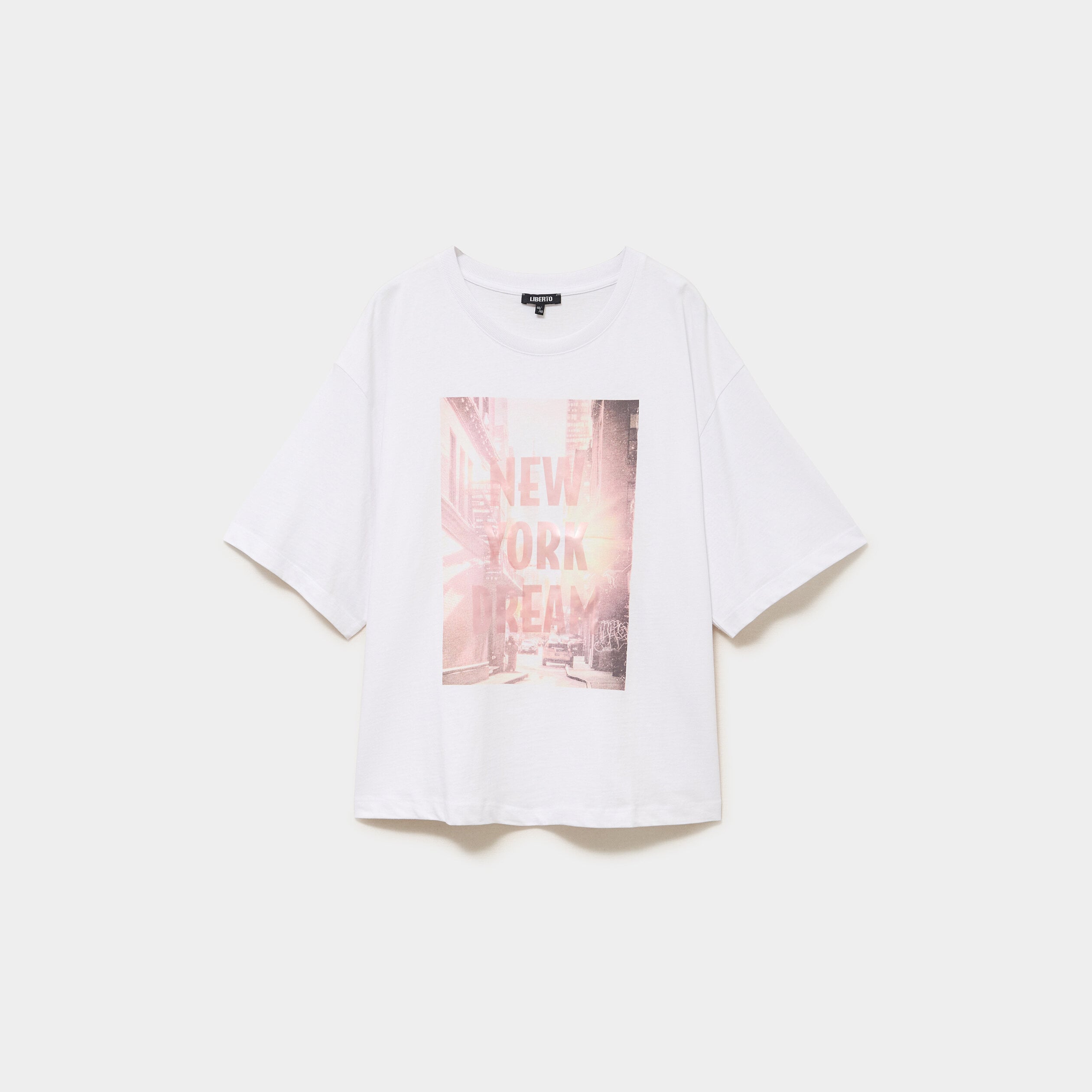 T-shirt oversize manches courtes coton blanc femme grande taille