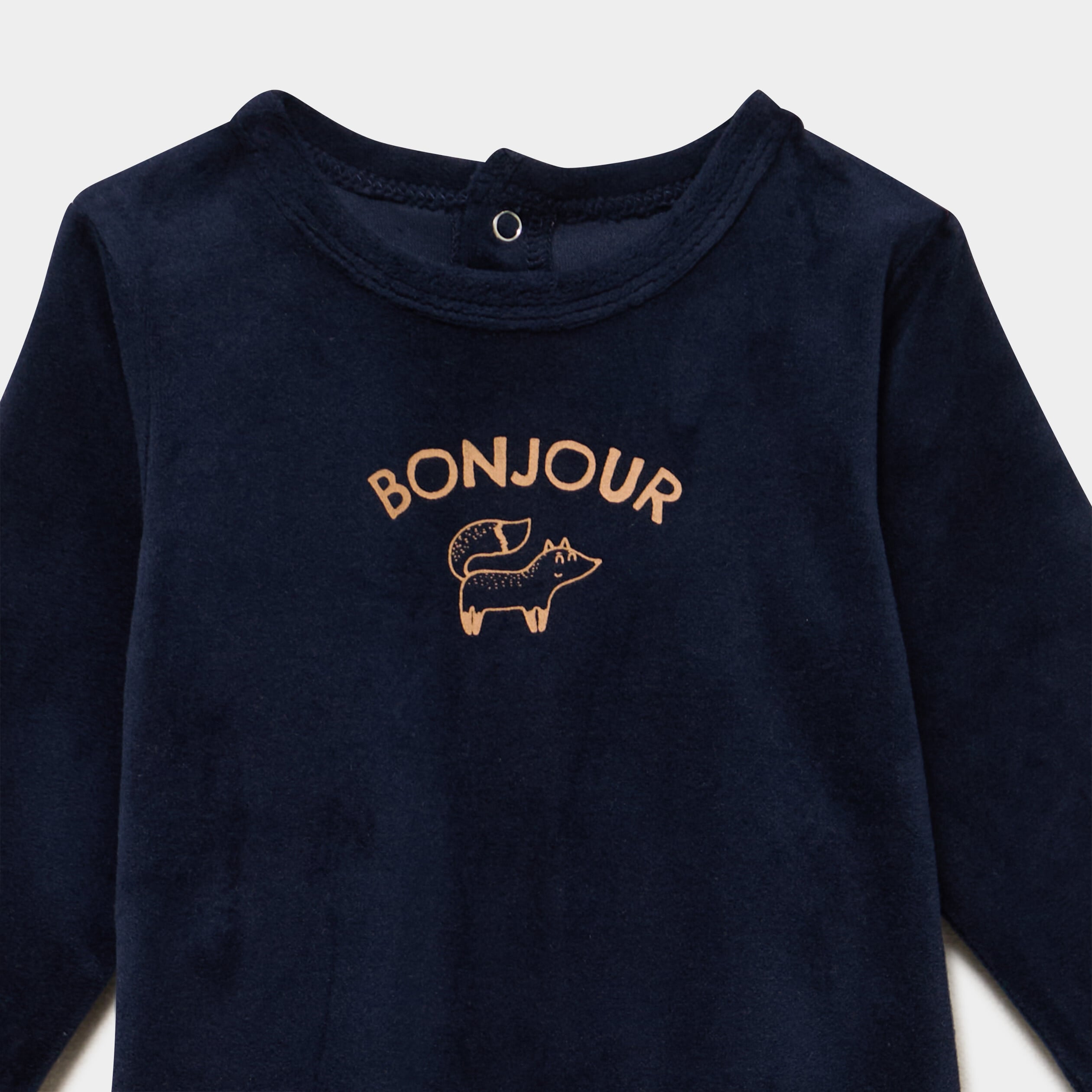 Lot 2 dors-bien velours manches longues camel b&eacute;b&eacute;