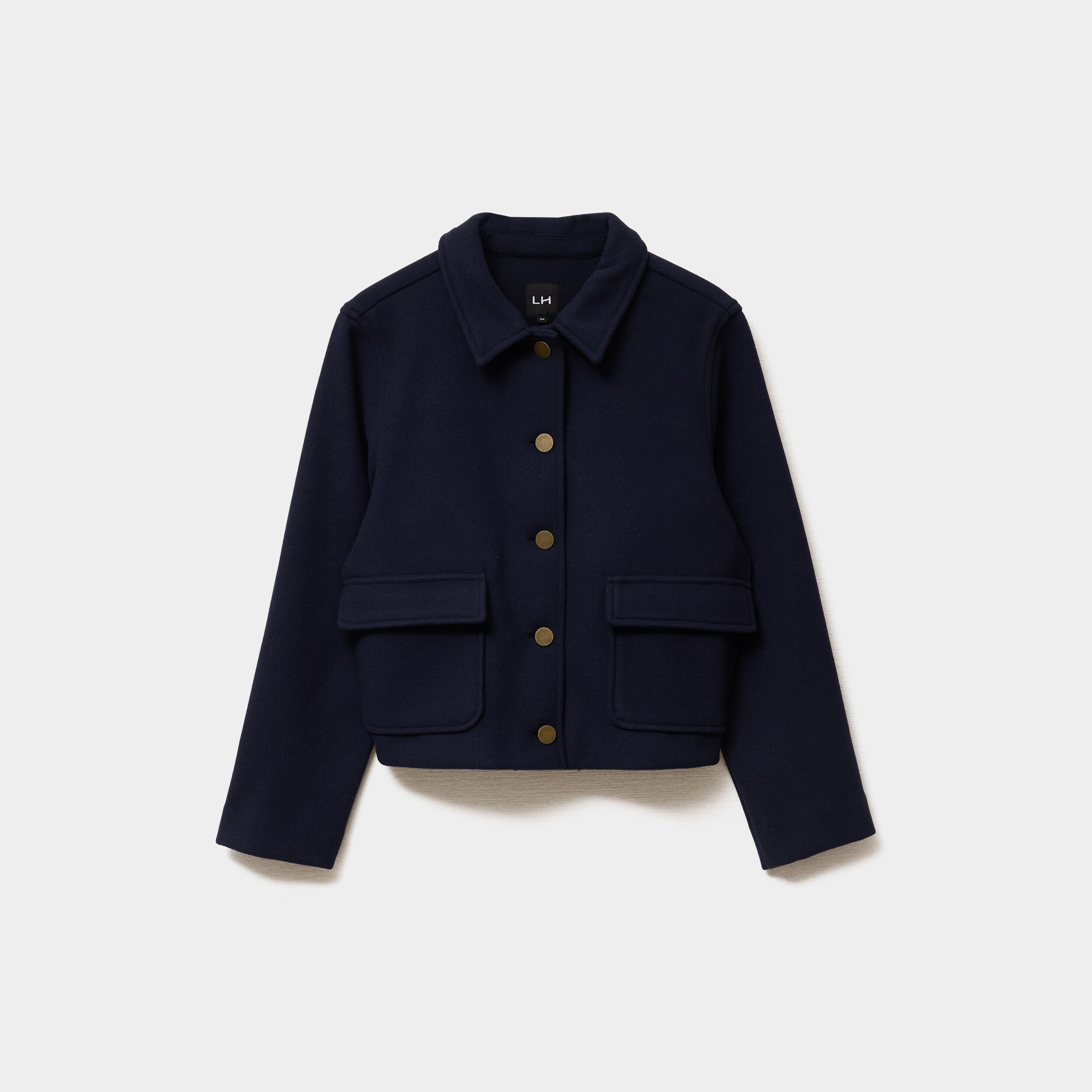 Short cargo vintage à boutons taille haute en denim avec poches