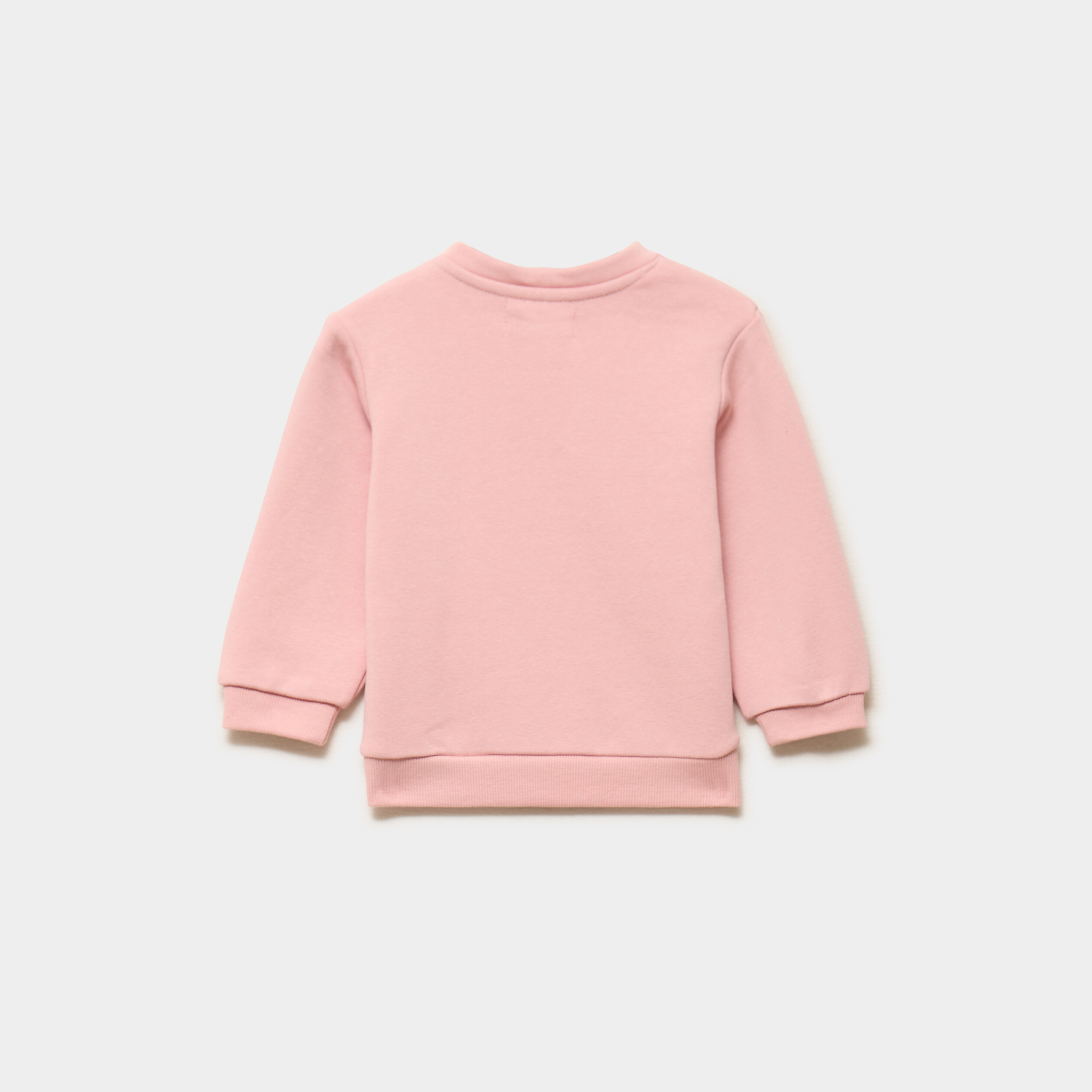 Lot 2 sweats &eacute;paules boutonn&eacute;es rose poudr&eacute;e b&eacute;b&eacute; fille