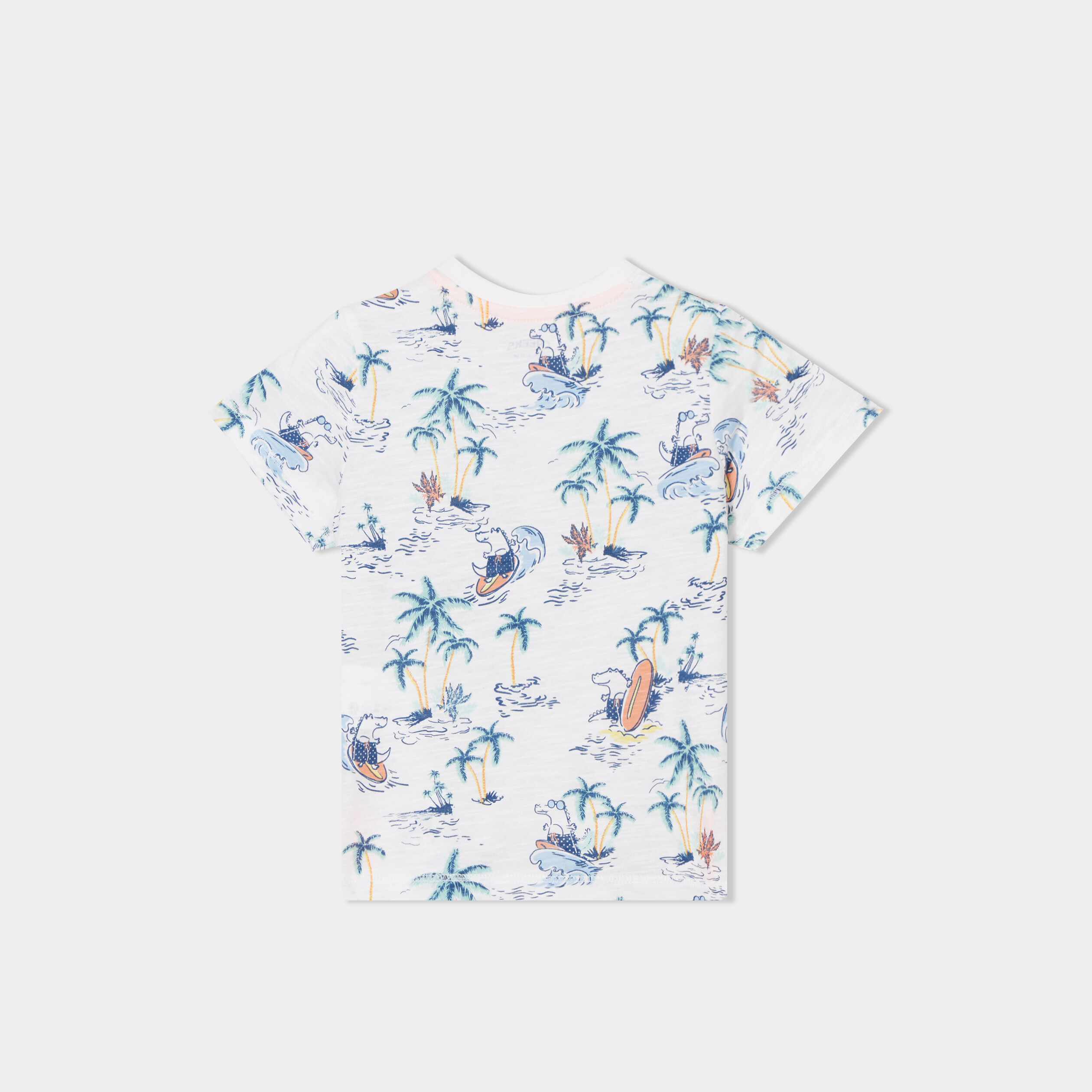 t shirt manches courtes coton creeks ecru bebeg T-shirt manches courtes coton Creeks ecru bébé garçon