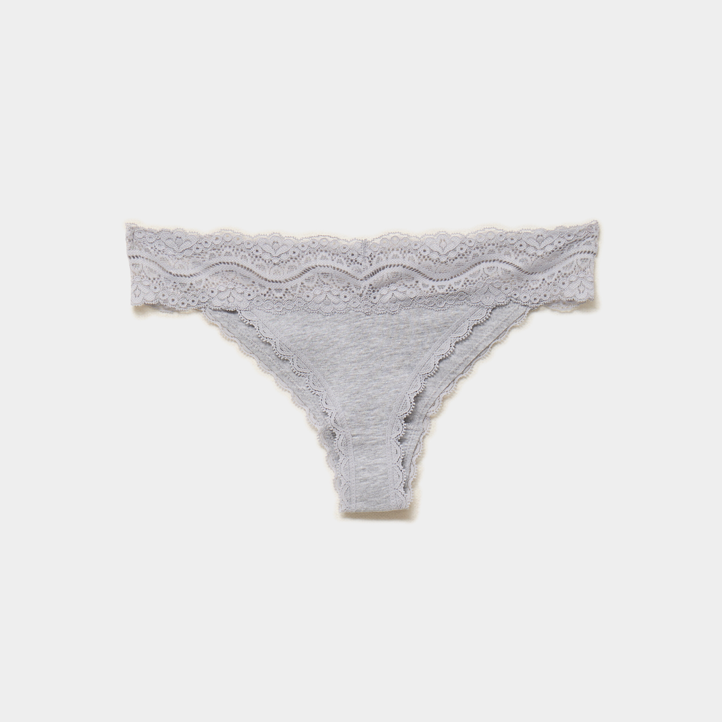 Lot 3 tangas coton majoritaire gris femme
