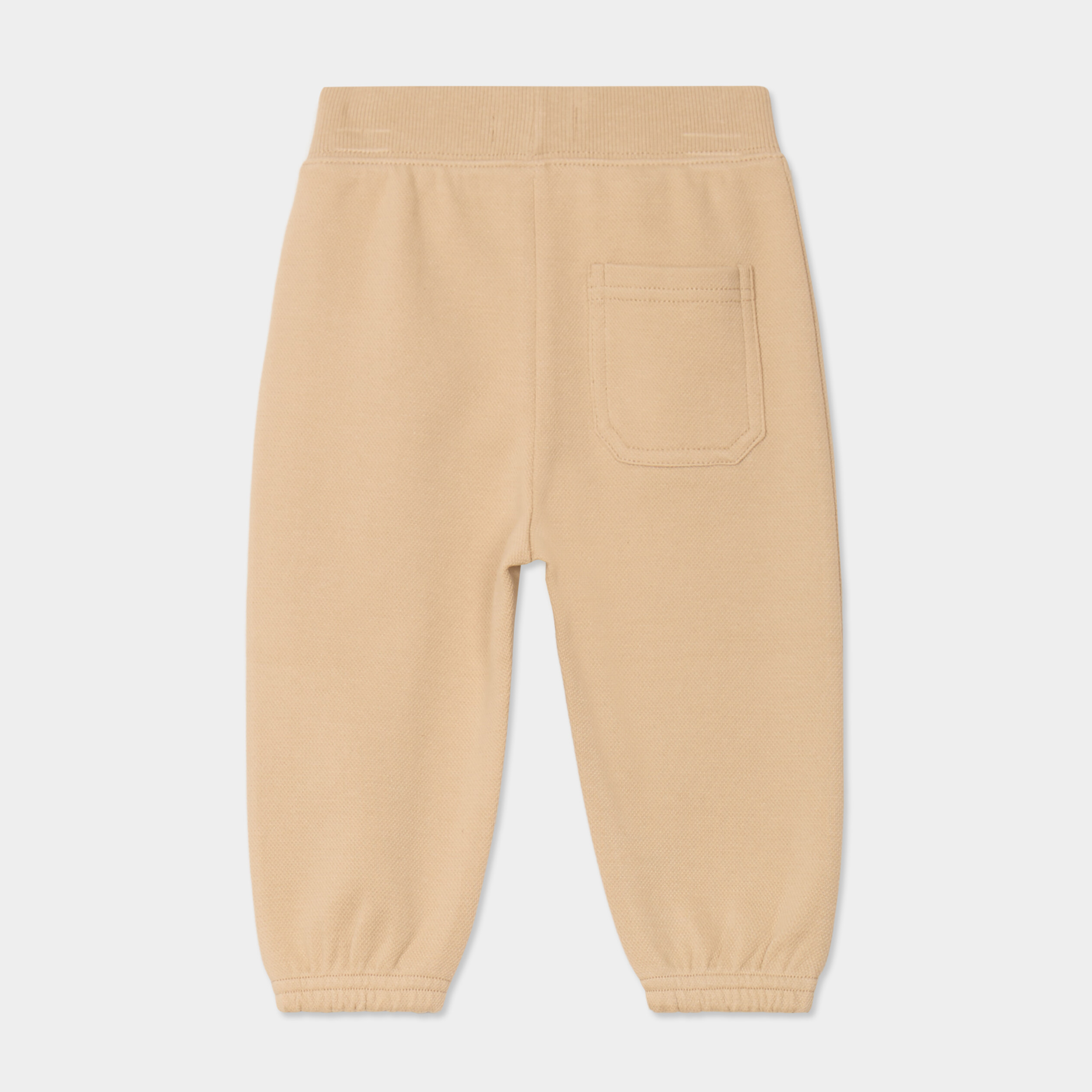 Pantalon jogging taille &eacute;lastiqu&eacute;e coton marron clair b&eacute;b&eacute; gar&ccedil;on