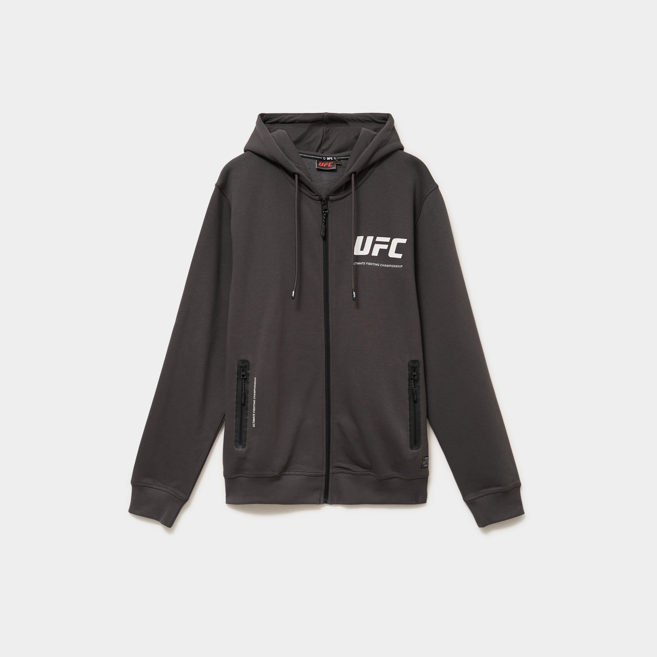 Sweat zipp&eacute; molletonn&eacute; &agrave; capuche UFC noir homme