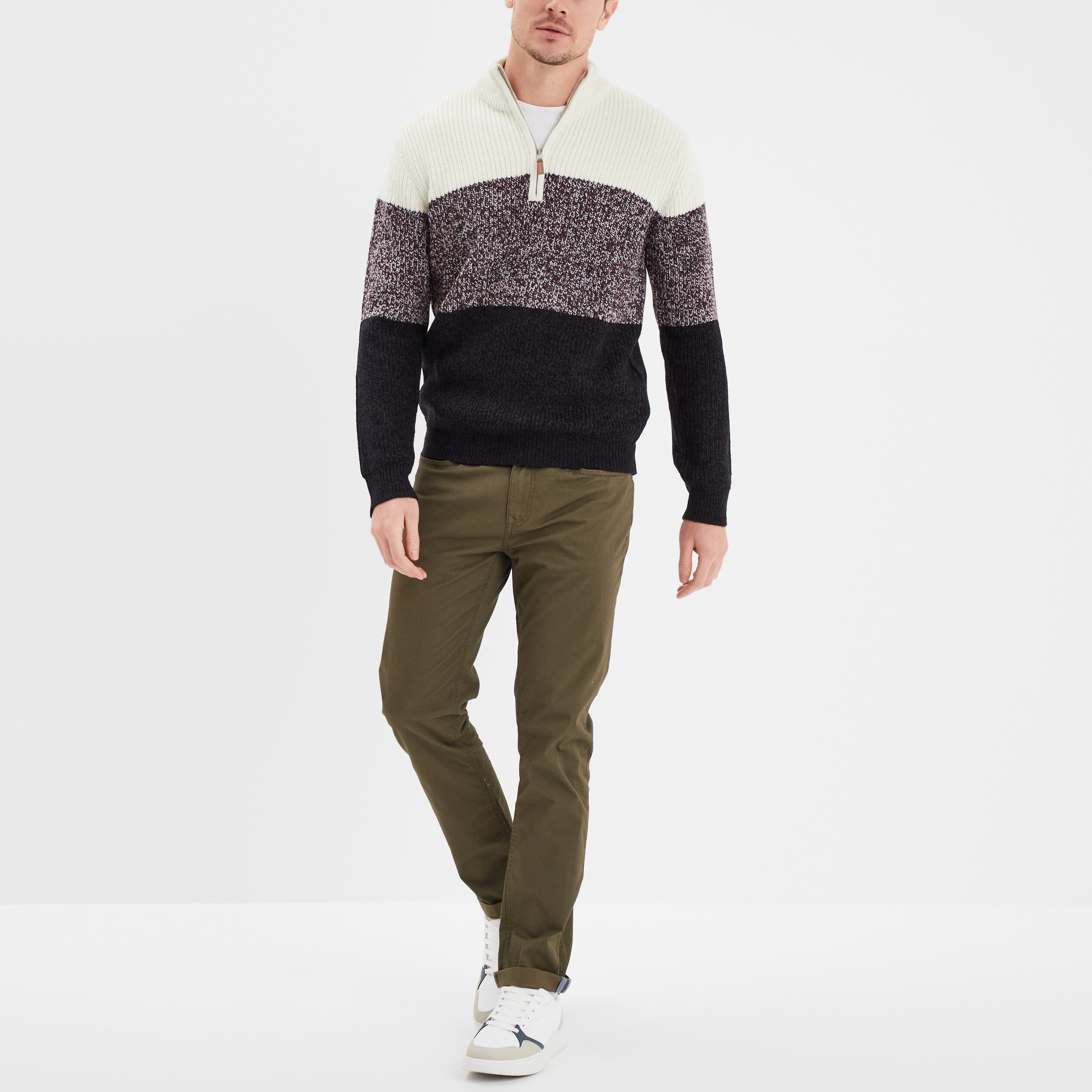 pantalon straight creeks vert kaki homme Pantalon straight Creeks vert kaki homme