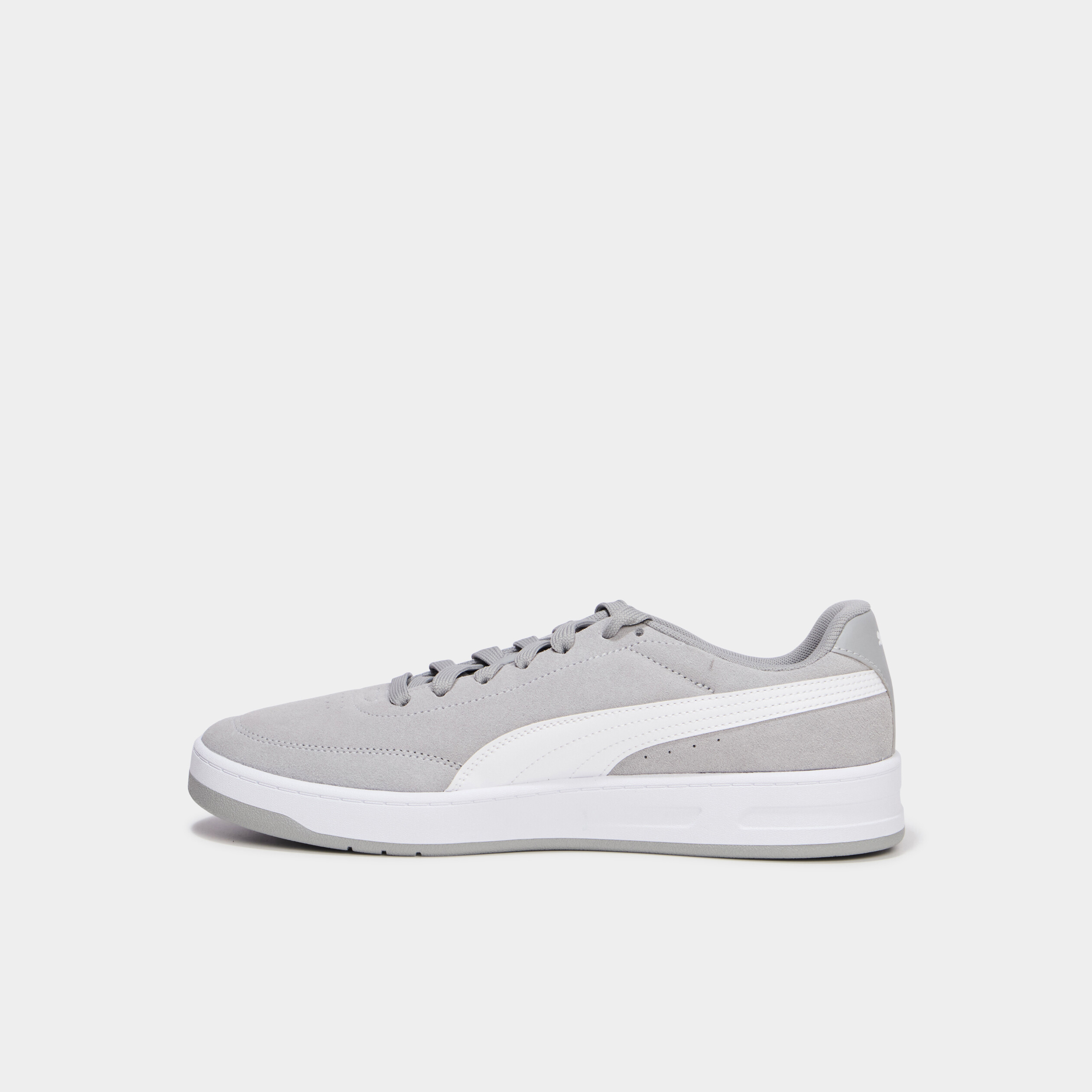 Baskets &agrave; lacets en cuir Puma Clean SD gris homme