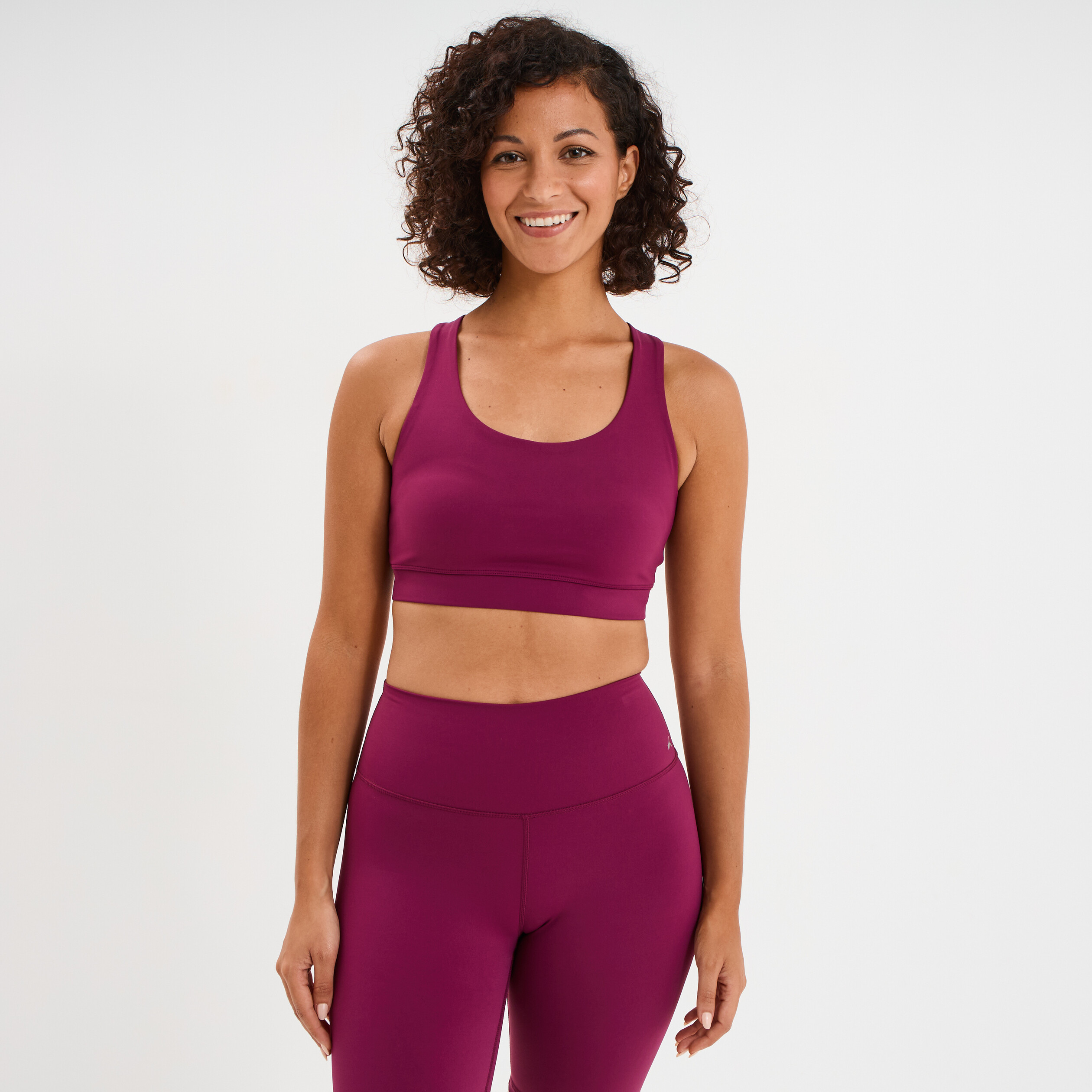 Brassi&egrave;re de sport dos nageur violet fonc&eacute; femme