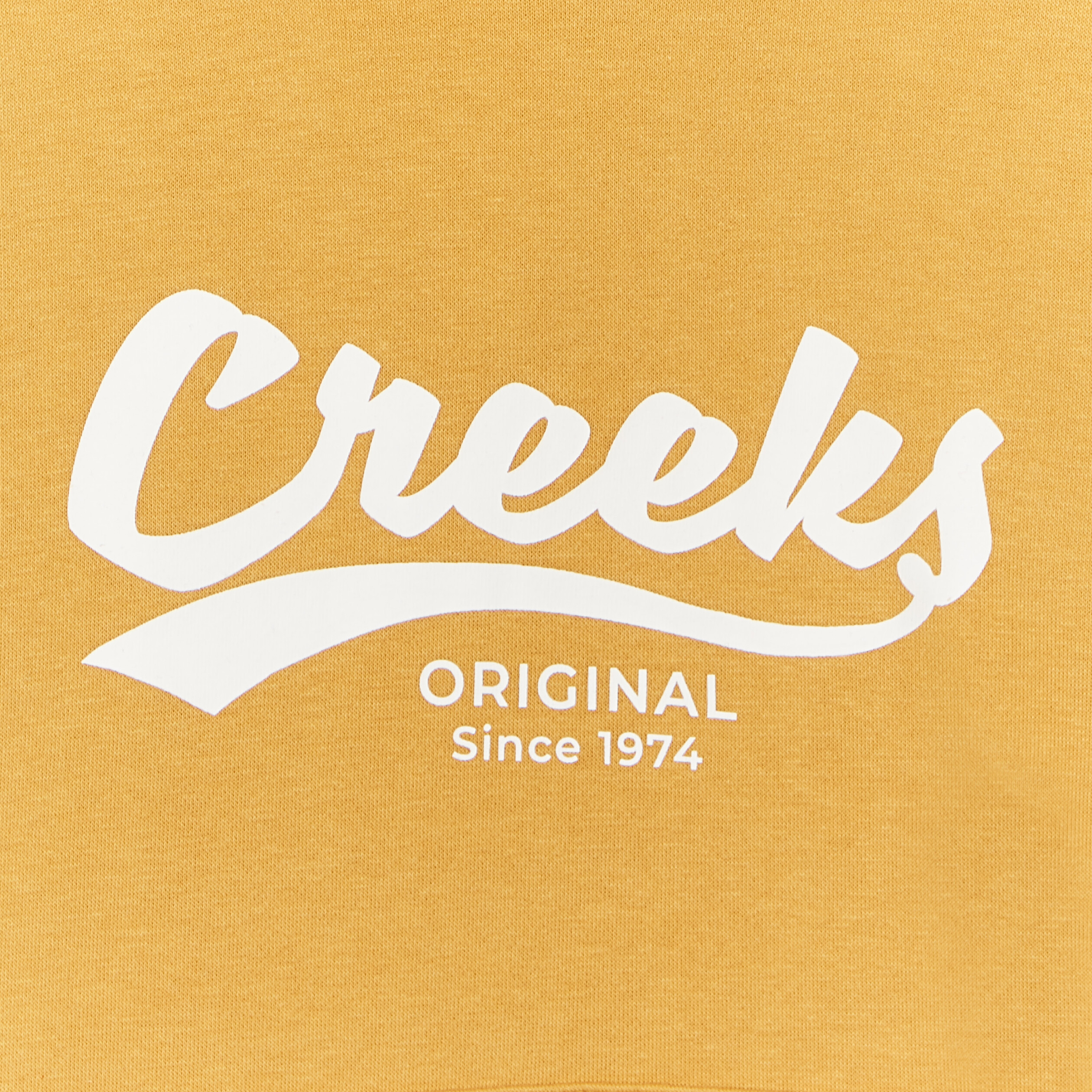 Sweat oversize à capuche hoodie Creeks jaune moutarde fille