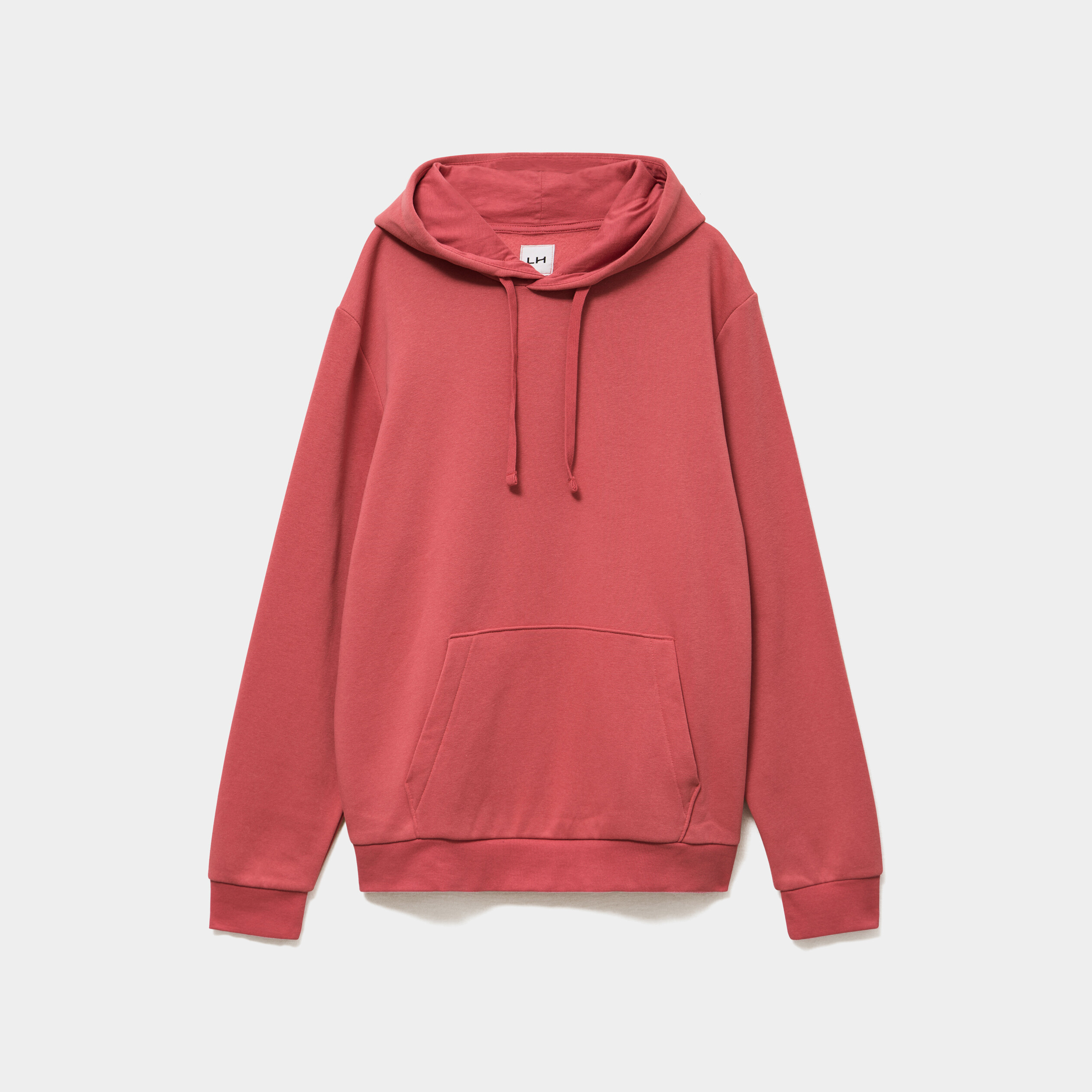 Sweat molleton &agrave; capuche hoodie vieux rose homme