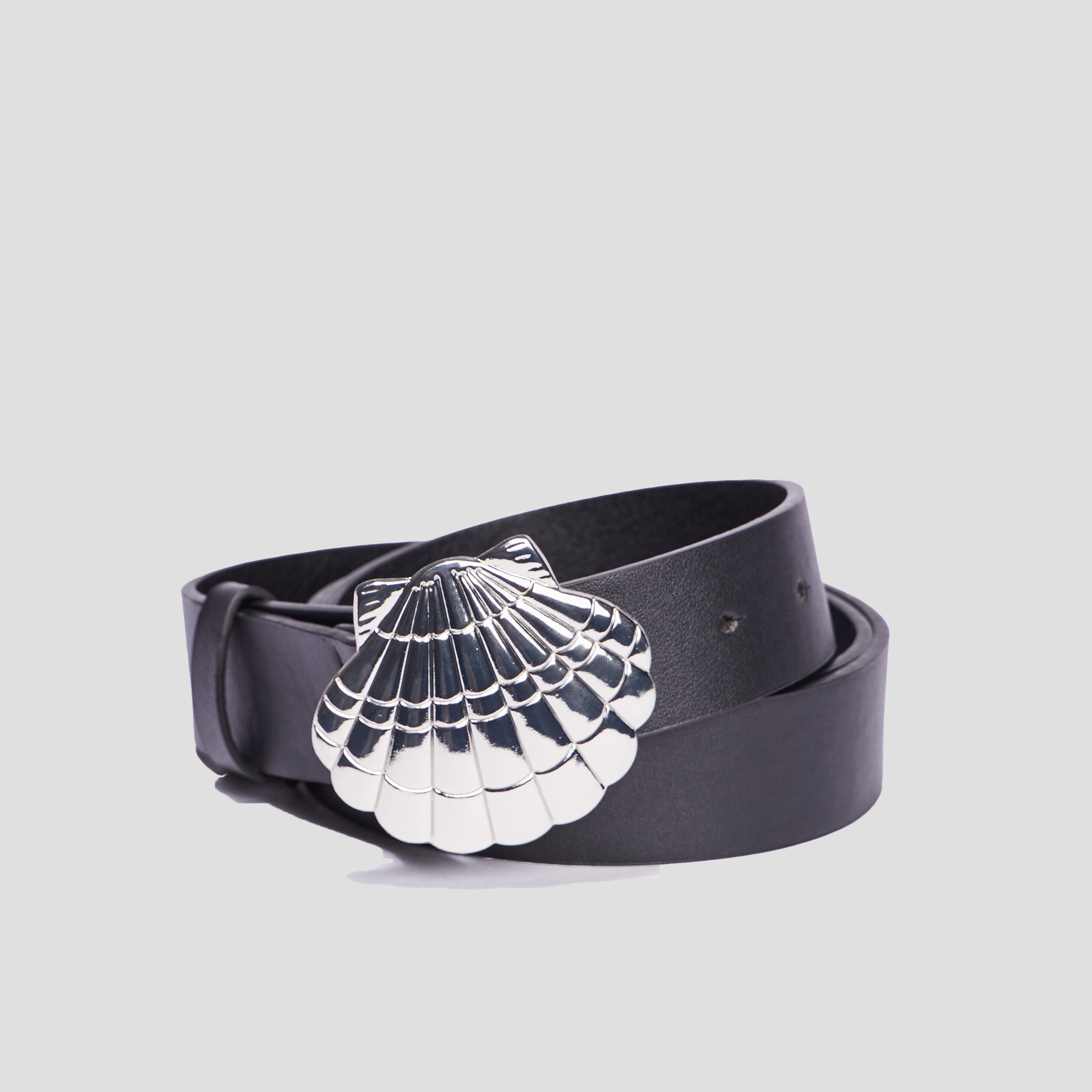 ceinture a boucle coquillage noir femme Ceinture à boucle coquillage noir femme