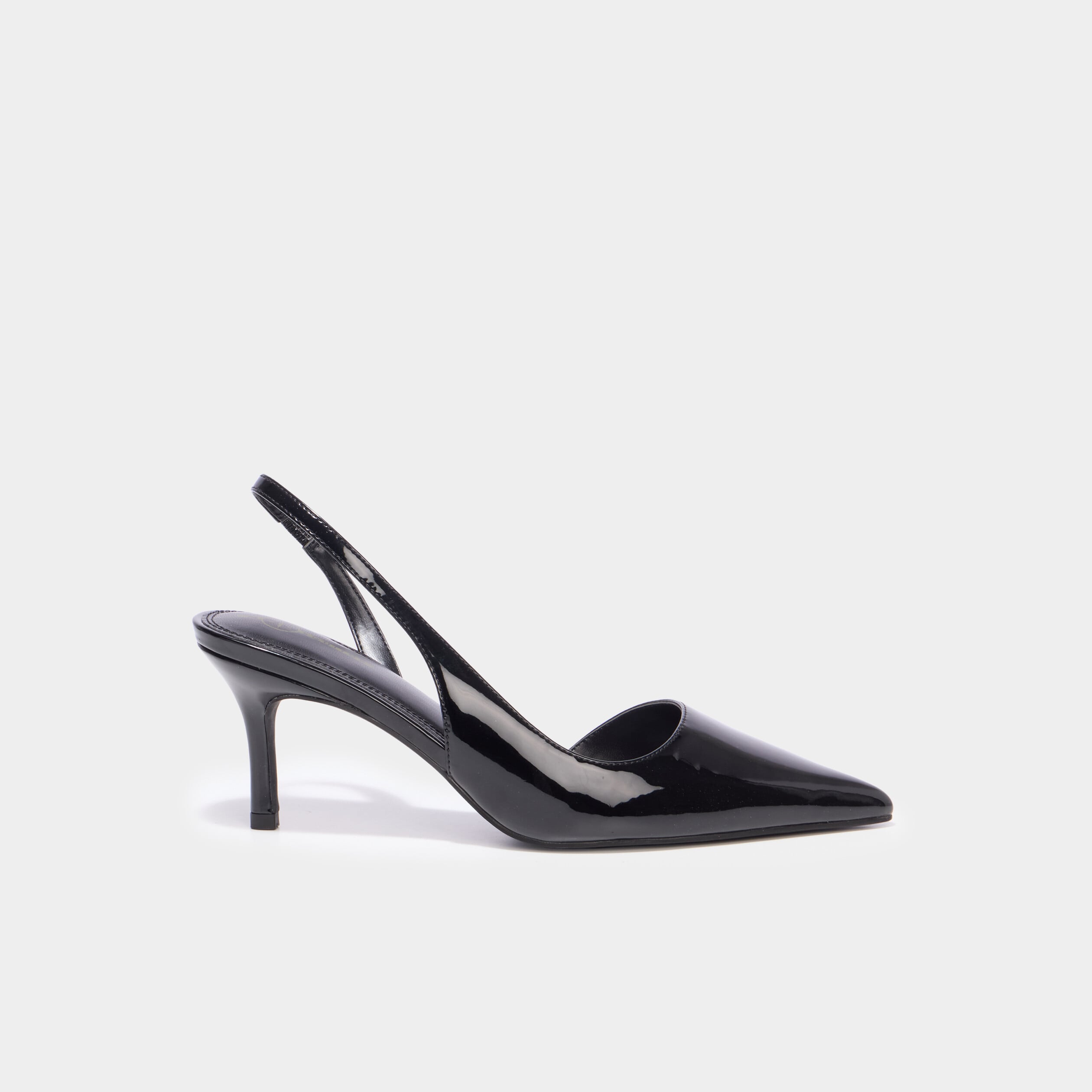 Escarpins slingback talons aiguilles noir femme