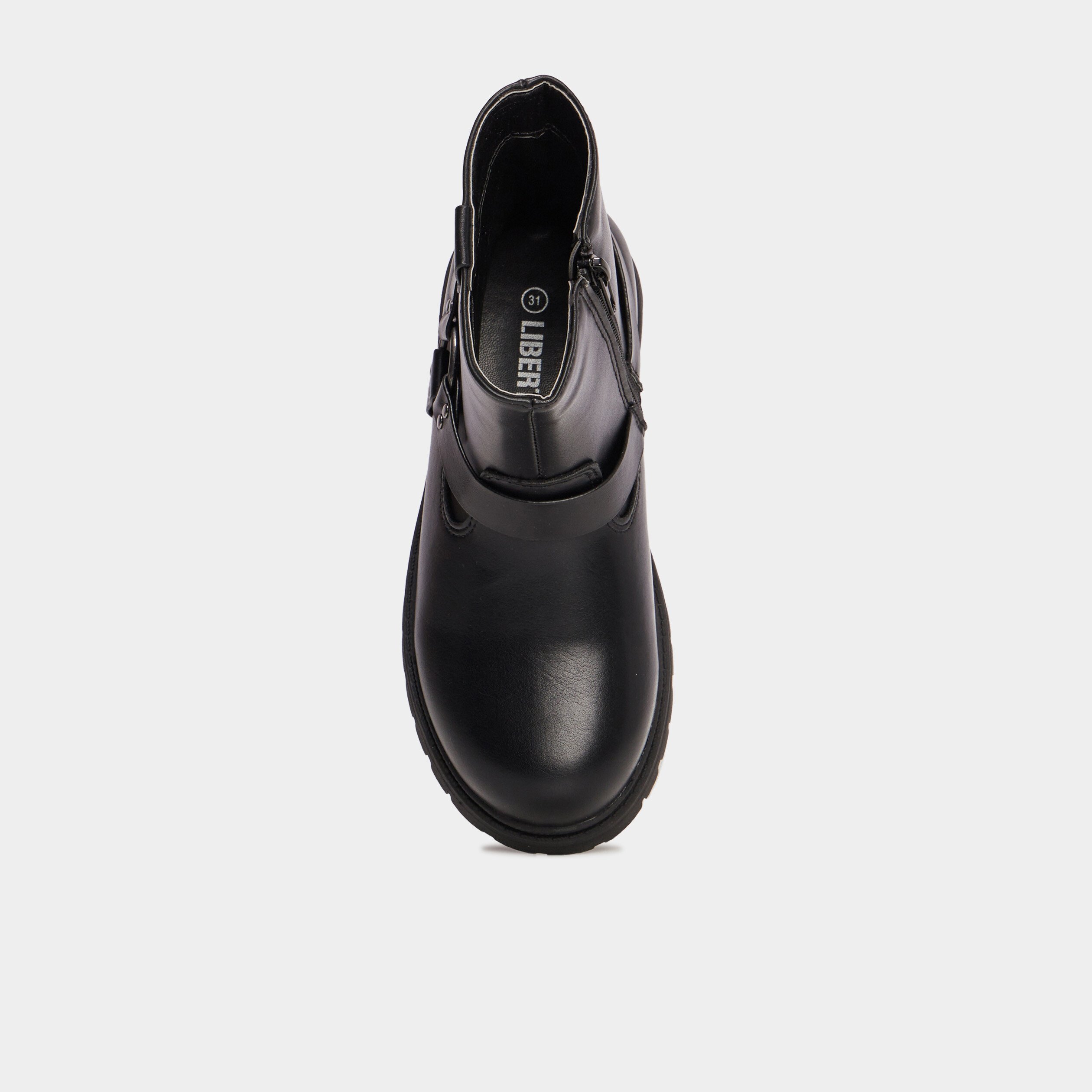 Bottines crantées avec boucles Liberto noir fille