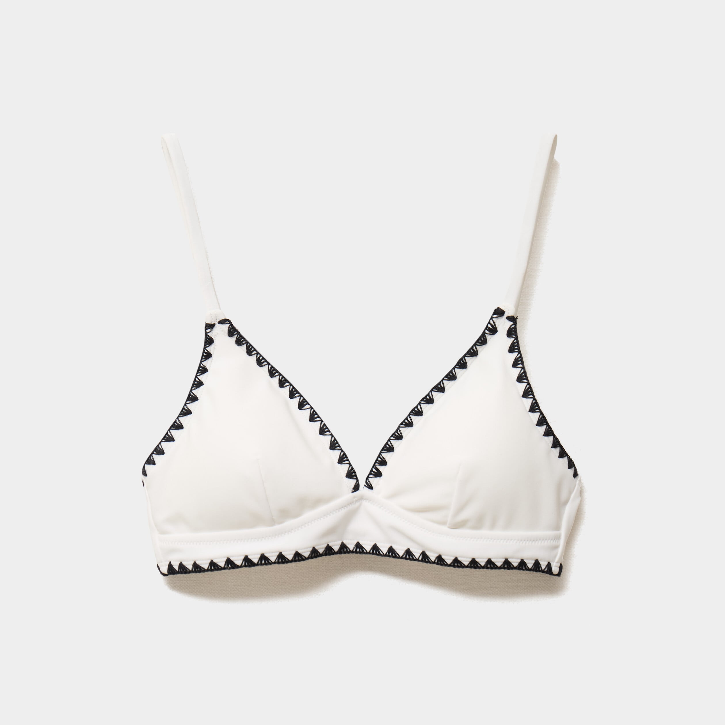 Haut de maillot de bain triangle ivoire femme