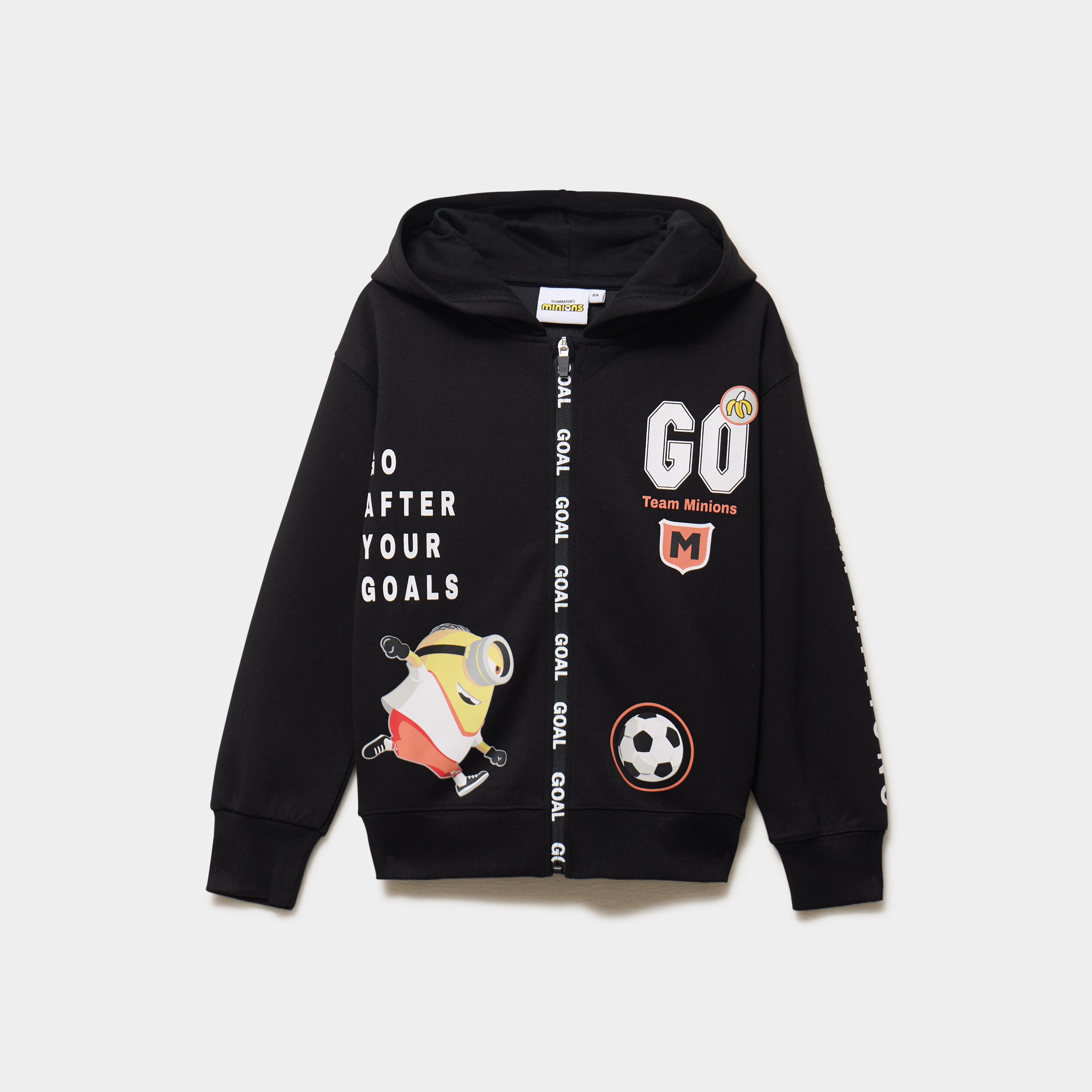 Sweat zipp&eacute; &agrave; capuche Les Minions noir gar&ccedil;on