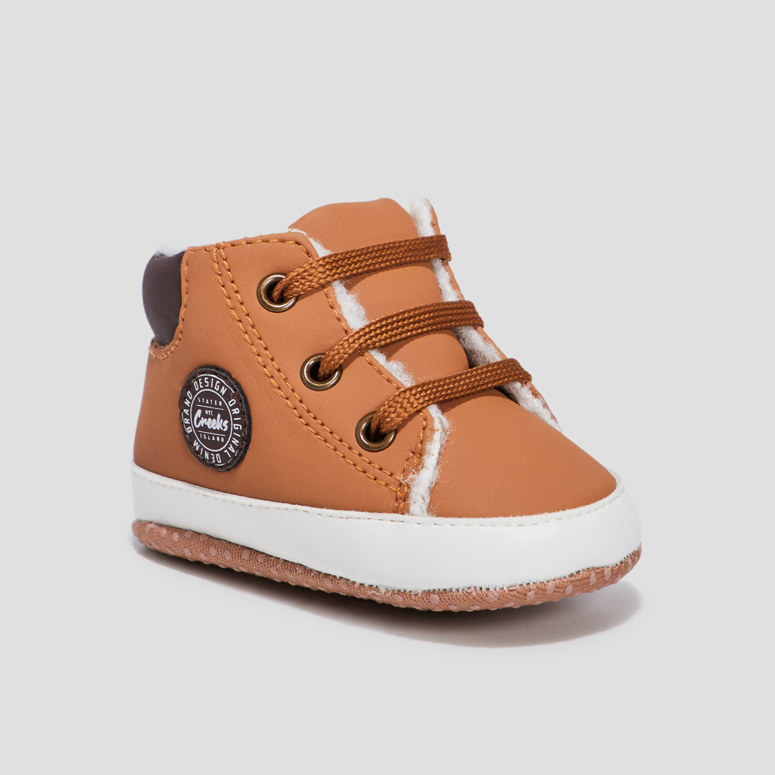 Bottillons à lacets Creeks camel bébé garçon