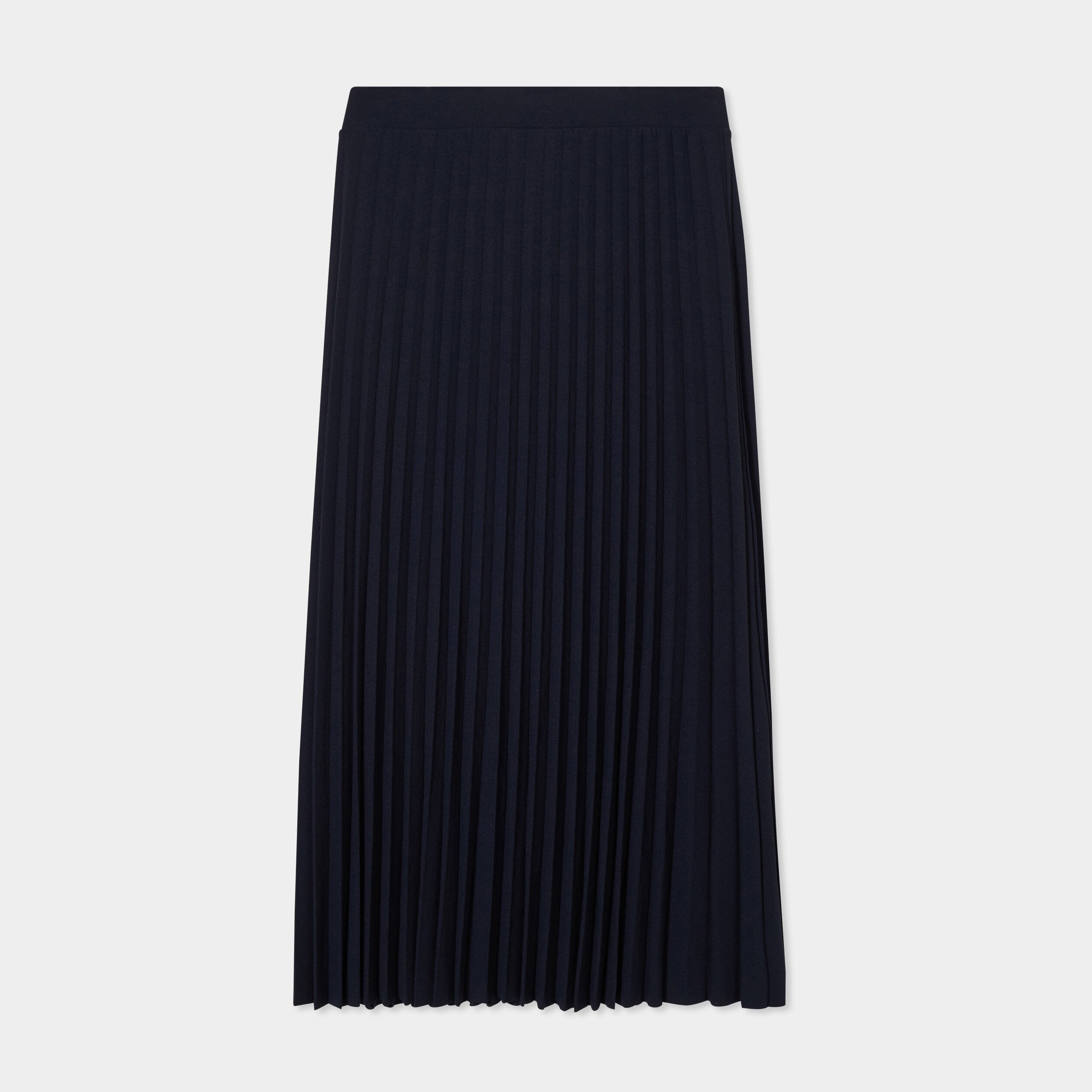 jupe midi plissee patineuse bleu fonce femme Jupe midi plissée patineuse bleu foncé femme