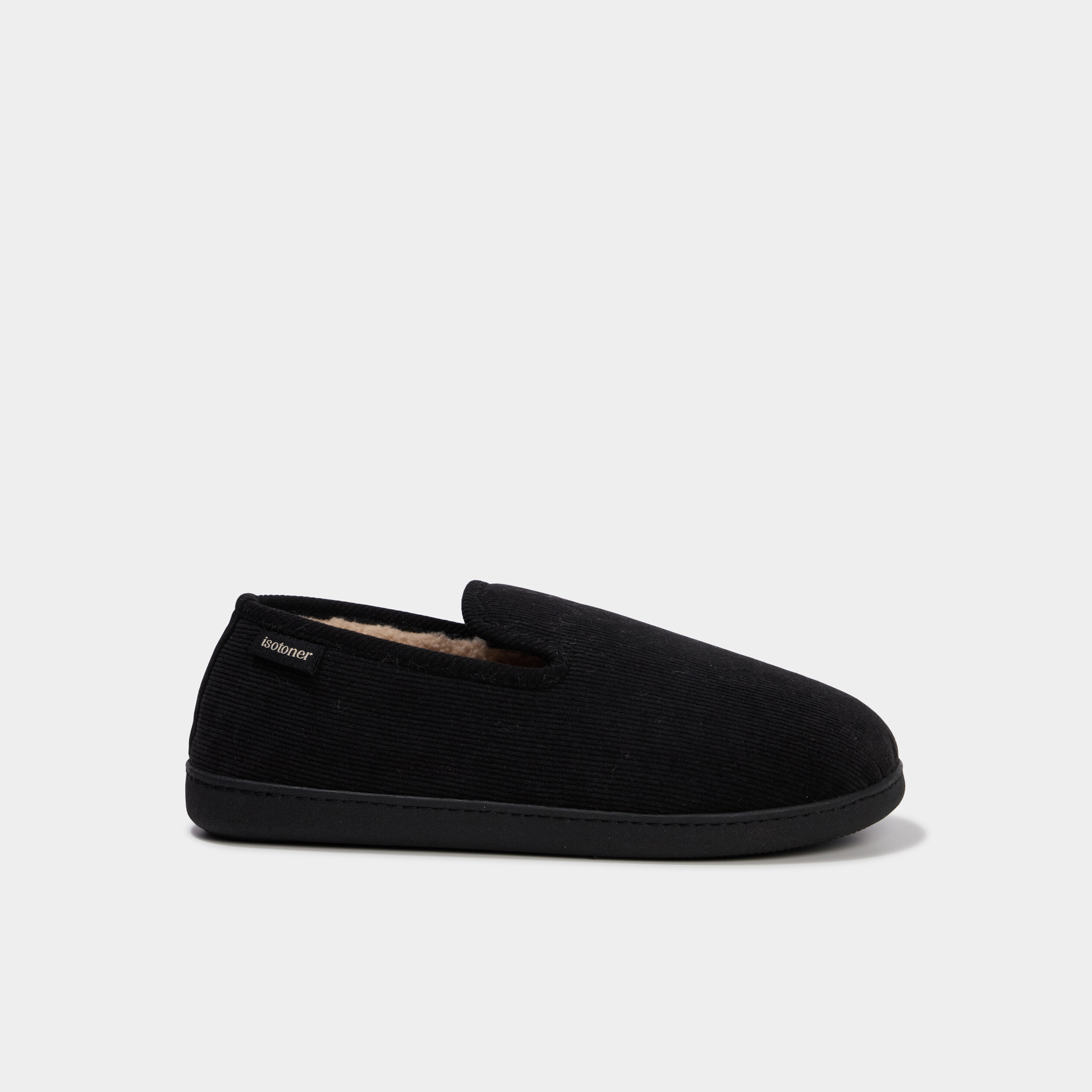 Chaussons fourr&eacute;s Isotoner taupe homme