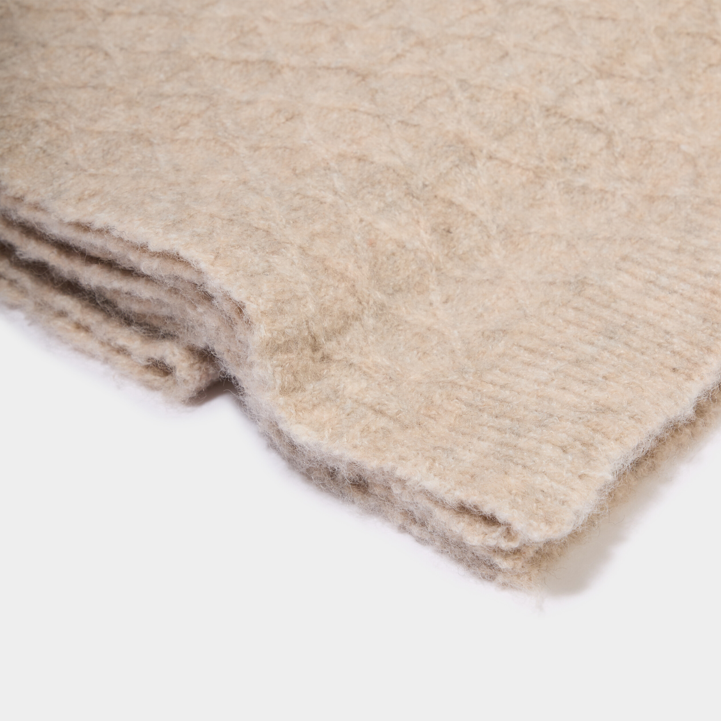 &Eacute;charpe tricot&eacute;e rectangulaire sable femme