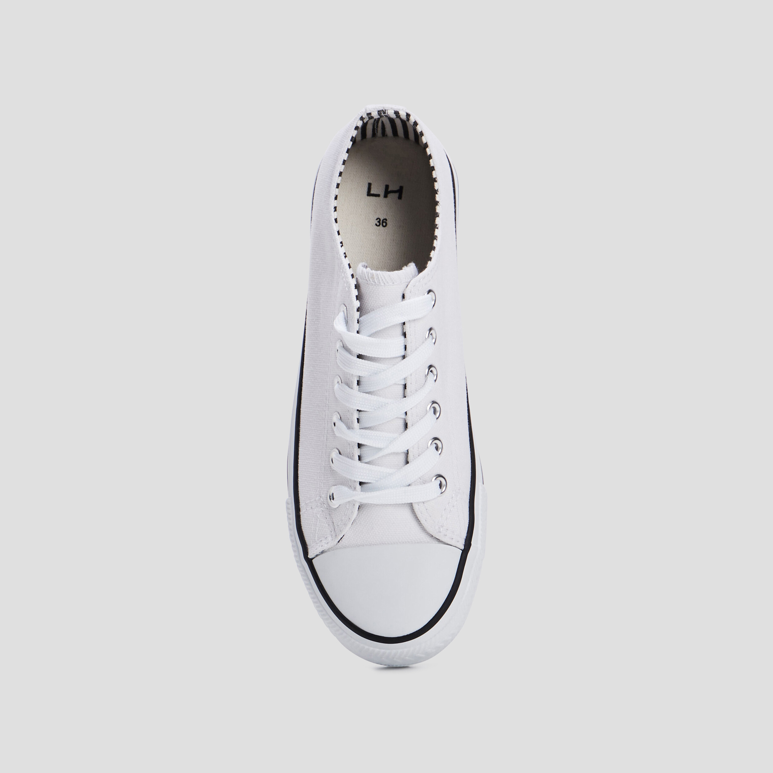 tennis en toile a lacets blanc femme Tennis en toile à lacets blanc femme