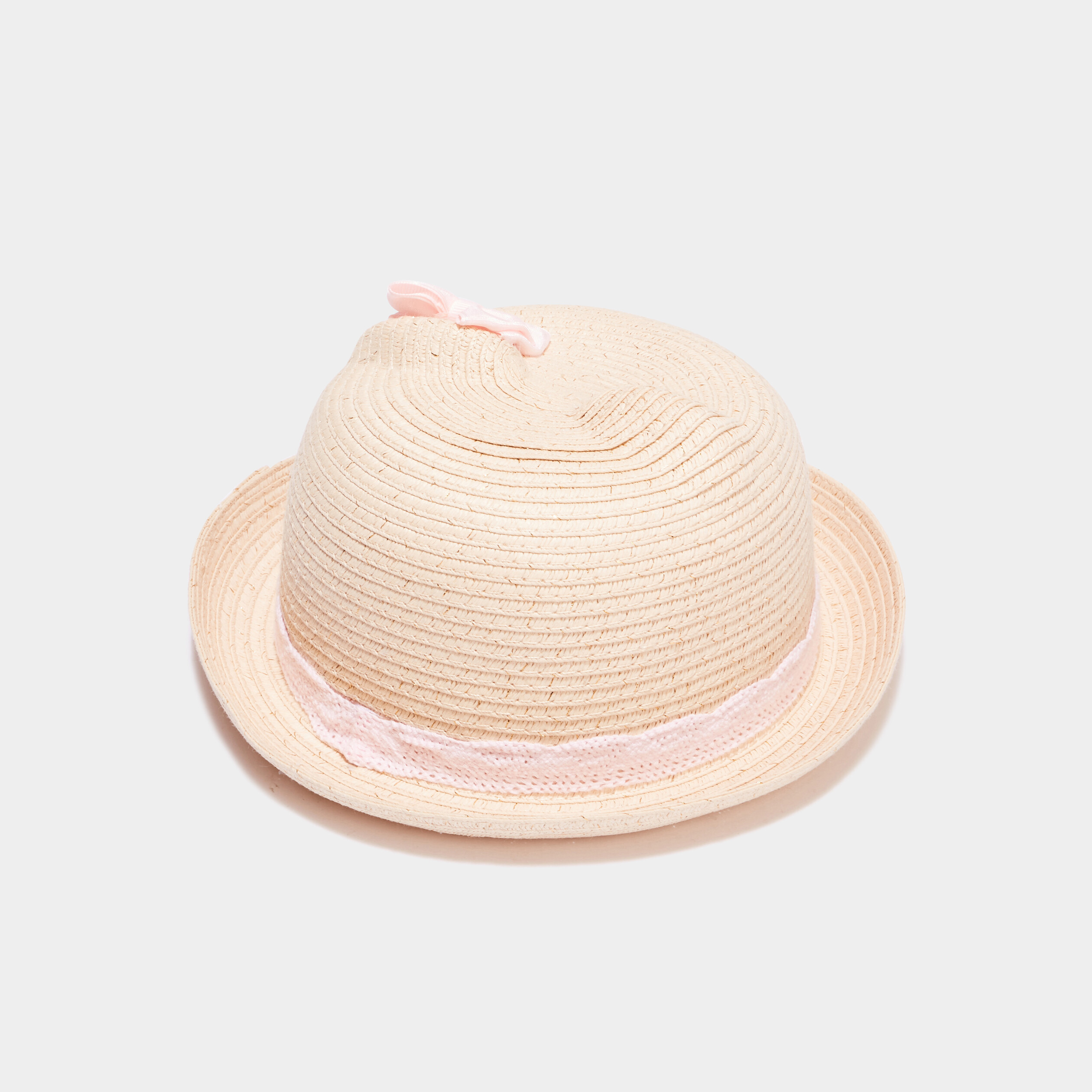 chapeau tresse noeud et detail crochet sable fille Chapeau tressé noeud et détail crochet sable fille