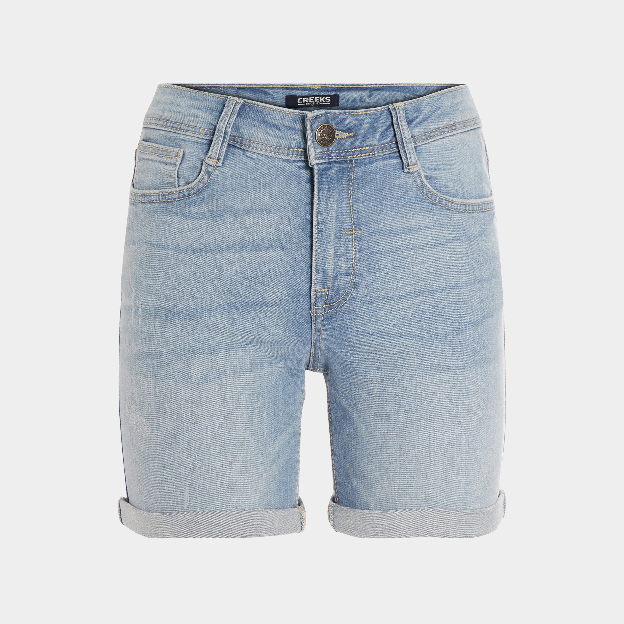 short slim en jean delave denim triple stone femme Short slim en jean délavé denim triple stone femme