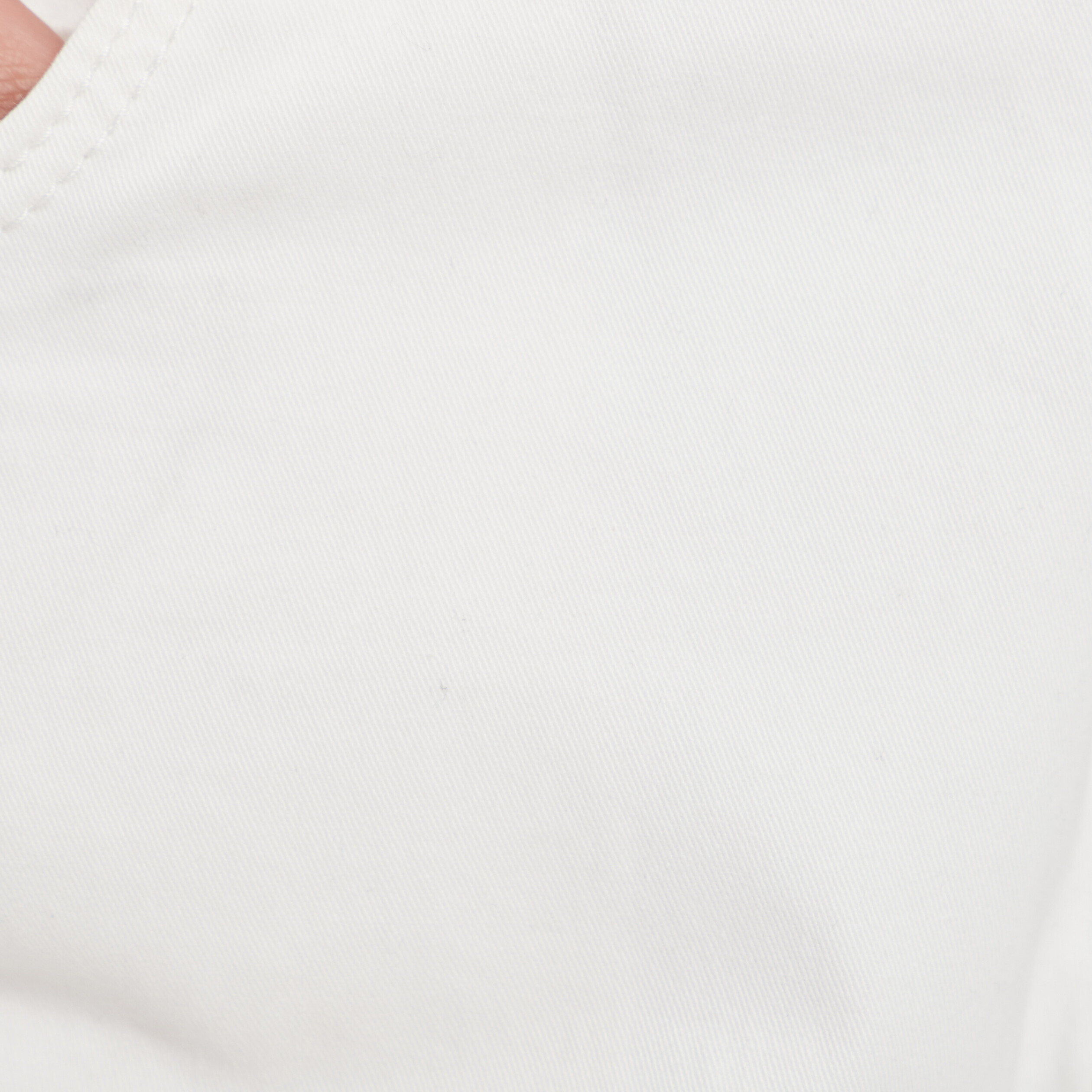 Short droit taille haute élastiquée ivoire femme