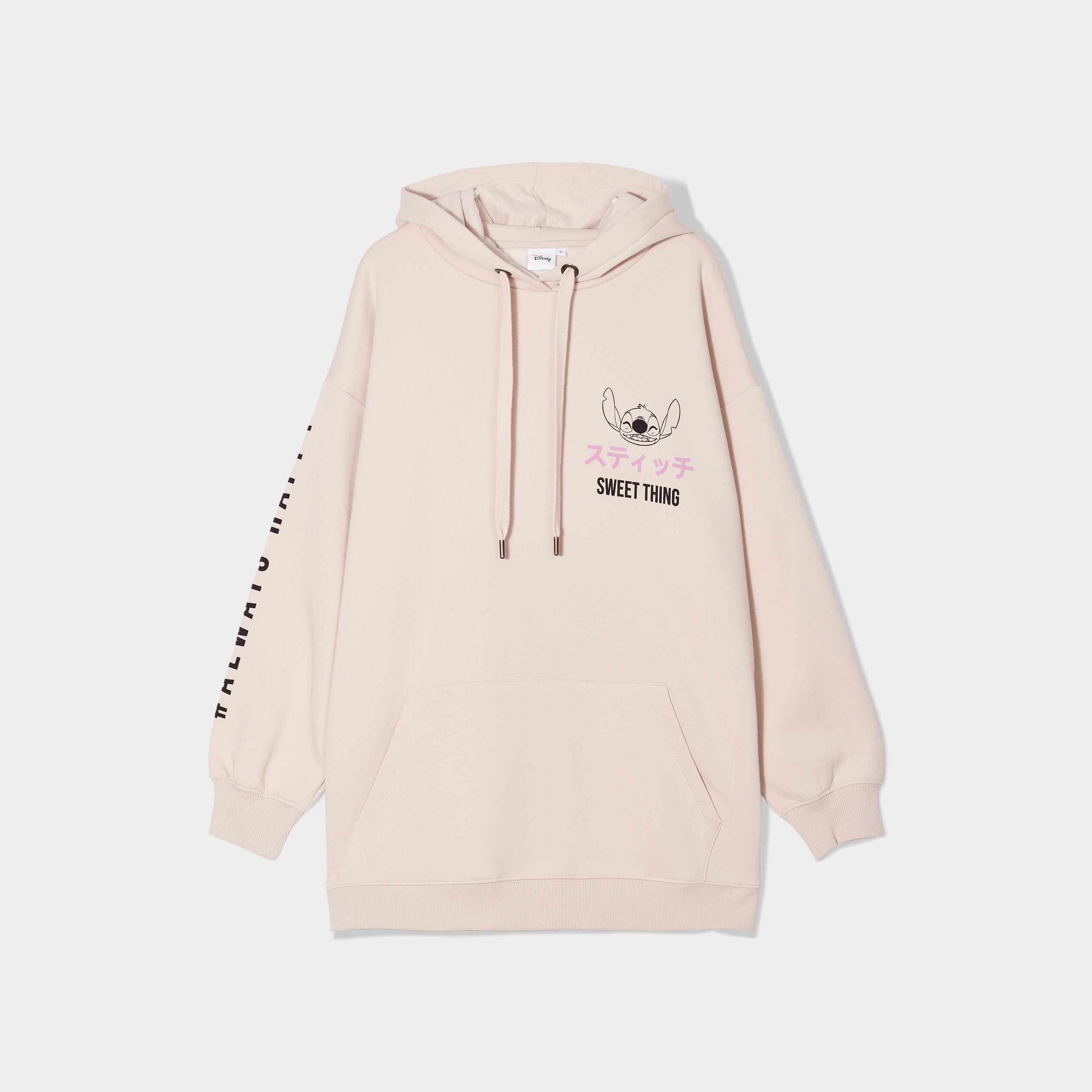 Sweat à capuche hoodie oversize Stitch sable femme