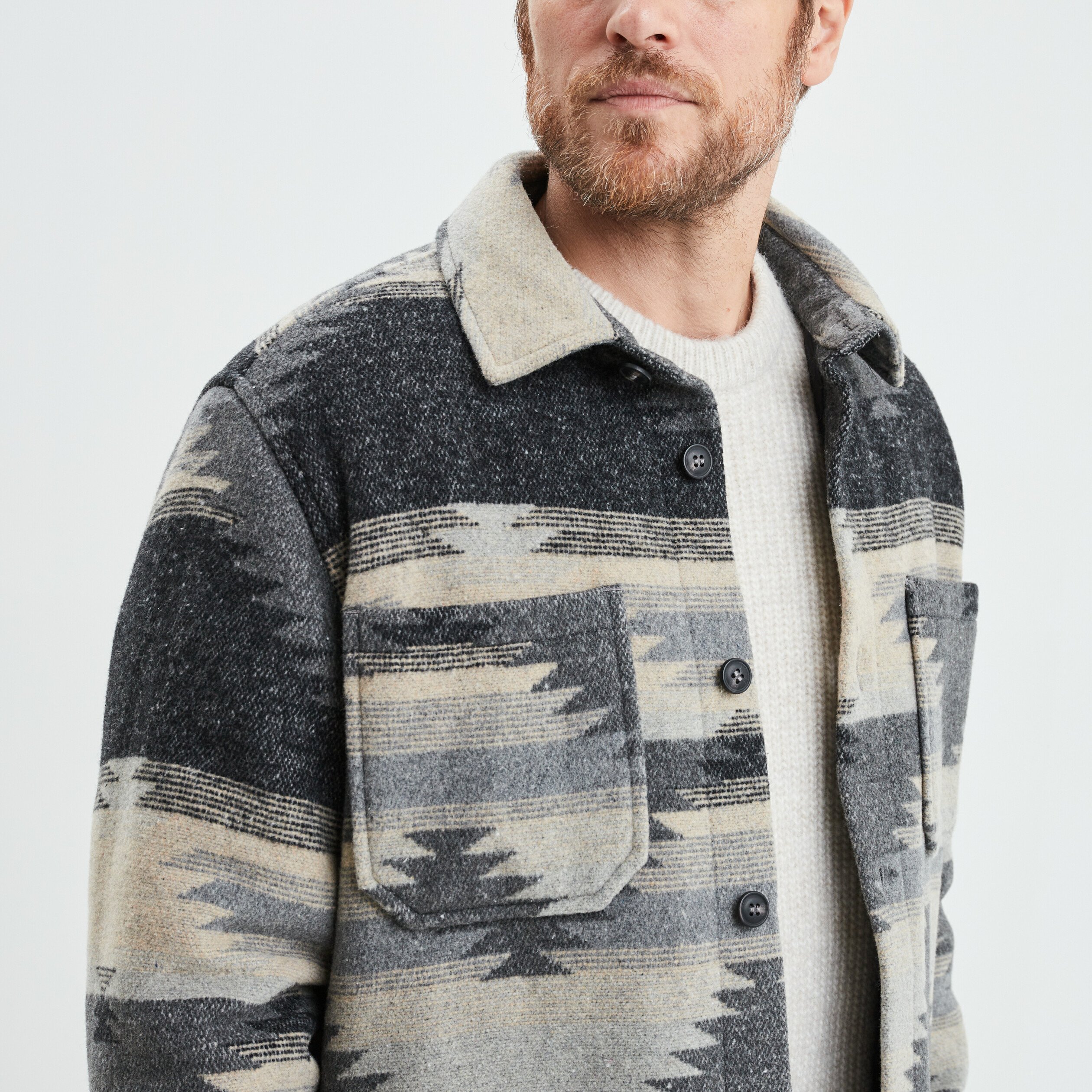 surchemise droite manches longues creeks gris homme Surchemise droite manches longues Creeks gris homme
