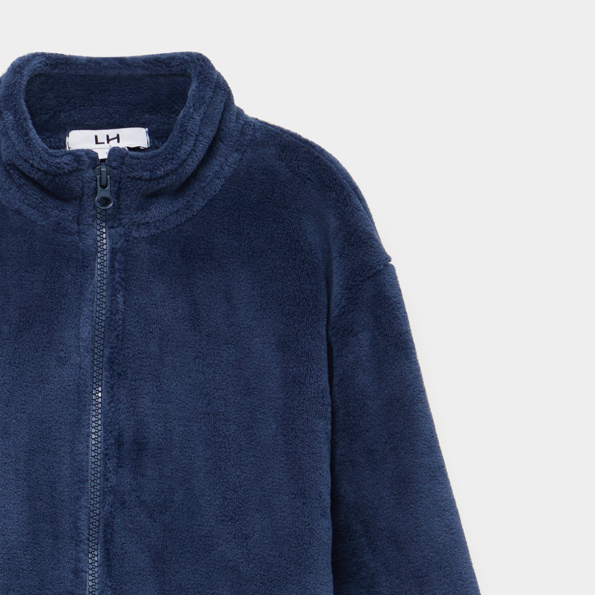 veste de pyjama effet polaire bleu marine garcon Veste de pyjama effet polaire bleu marine garçon