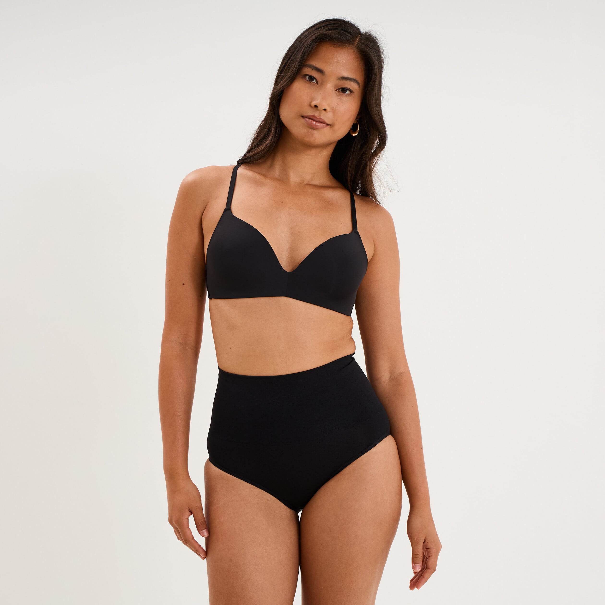 Culotte gainante sans couture noir femme