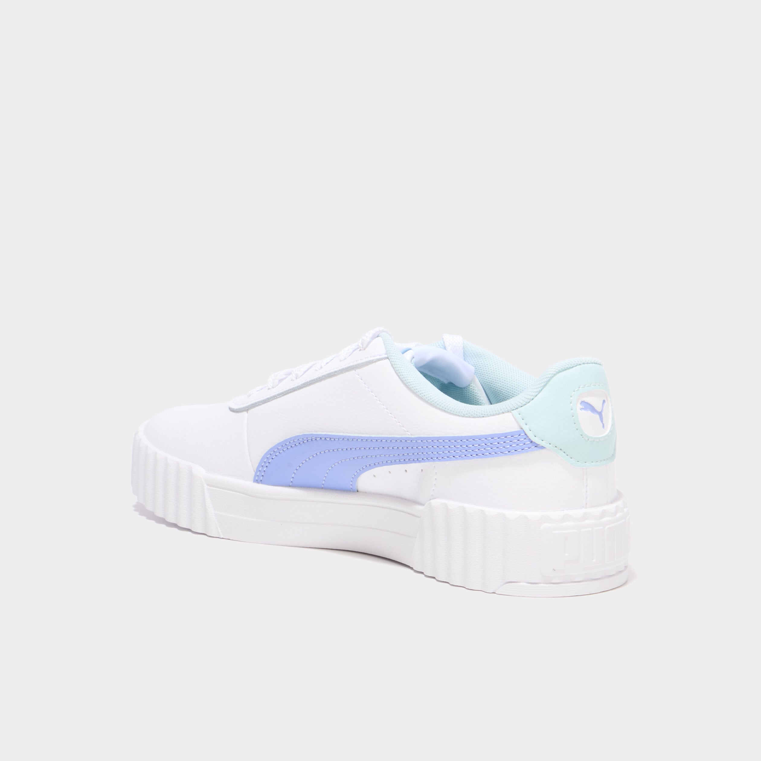 Tennis basses en cuir Puma Carina 3.0 bleu violet fille