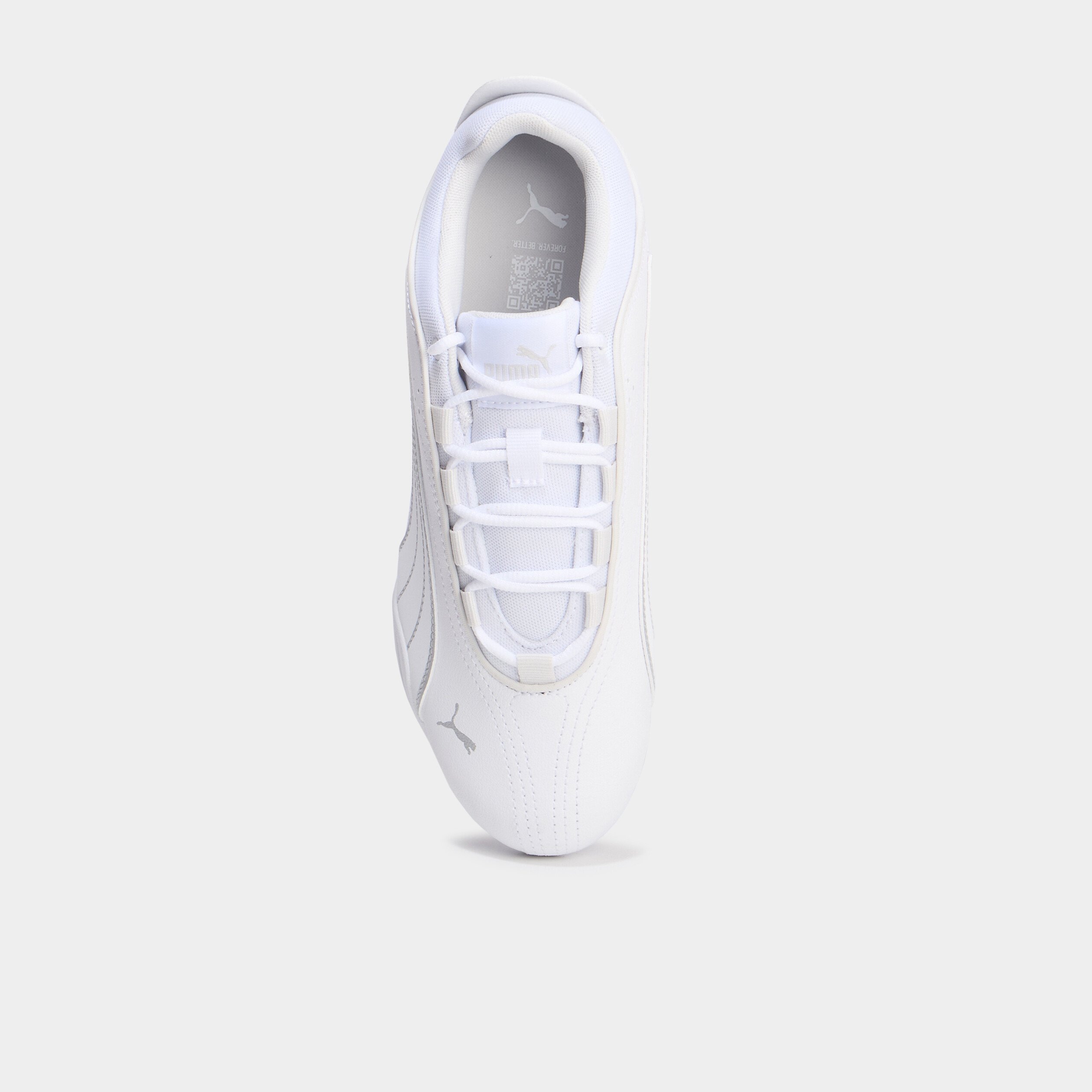 tennis basses lacets elastiques puma blanc femme Tennis basses lacets élastiqués Puma blanc femme