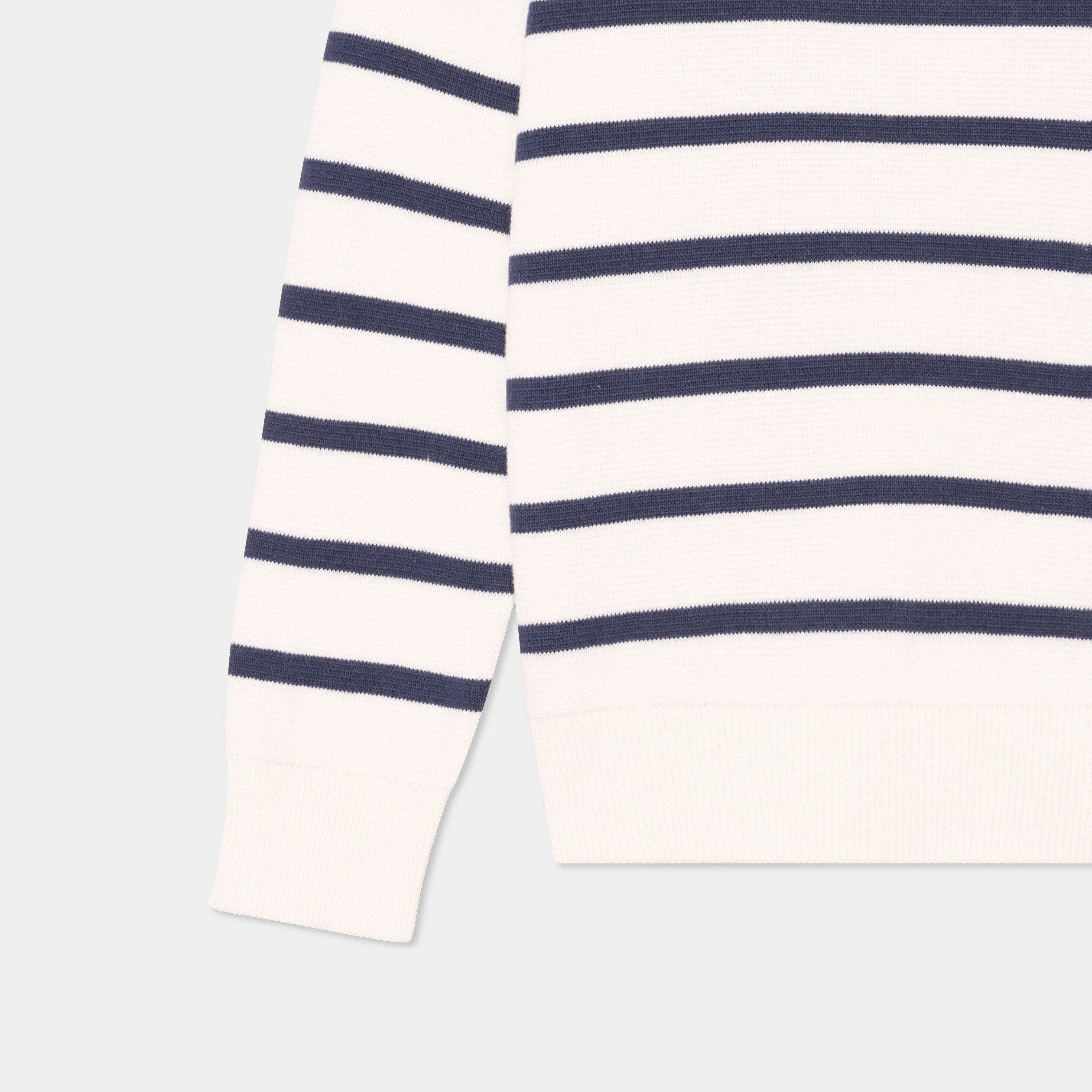 pull col rond manches longues coton ecru garcon Pull col rond manches longues coton ecru garçon