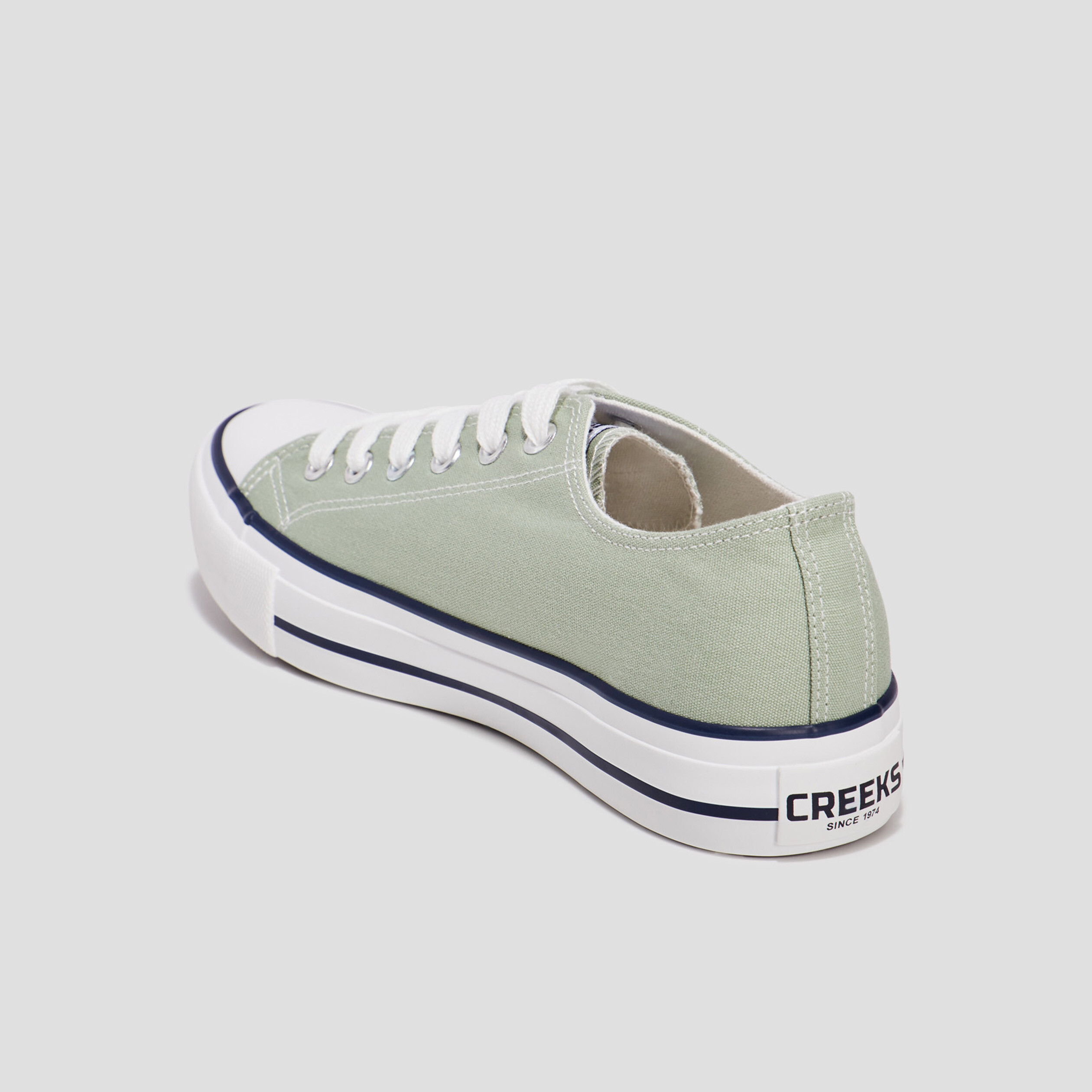 tennis en toile a lacets creeks vert clair femme Tennis en toile à lacets Creeks vert clair femme