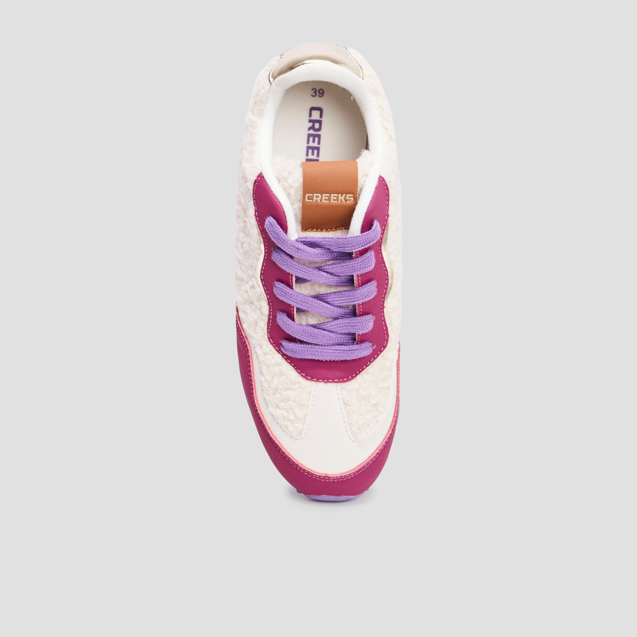 Baskets running laine de mouton Creeks multicolore femme