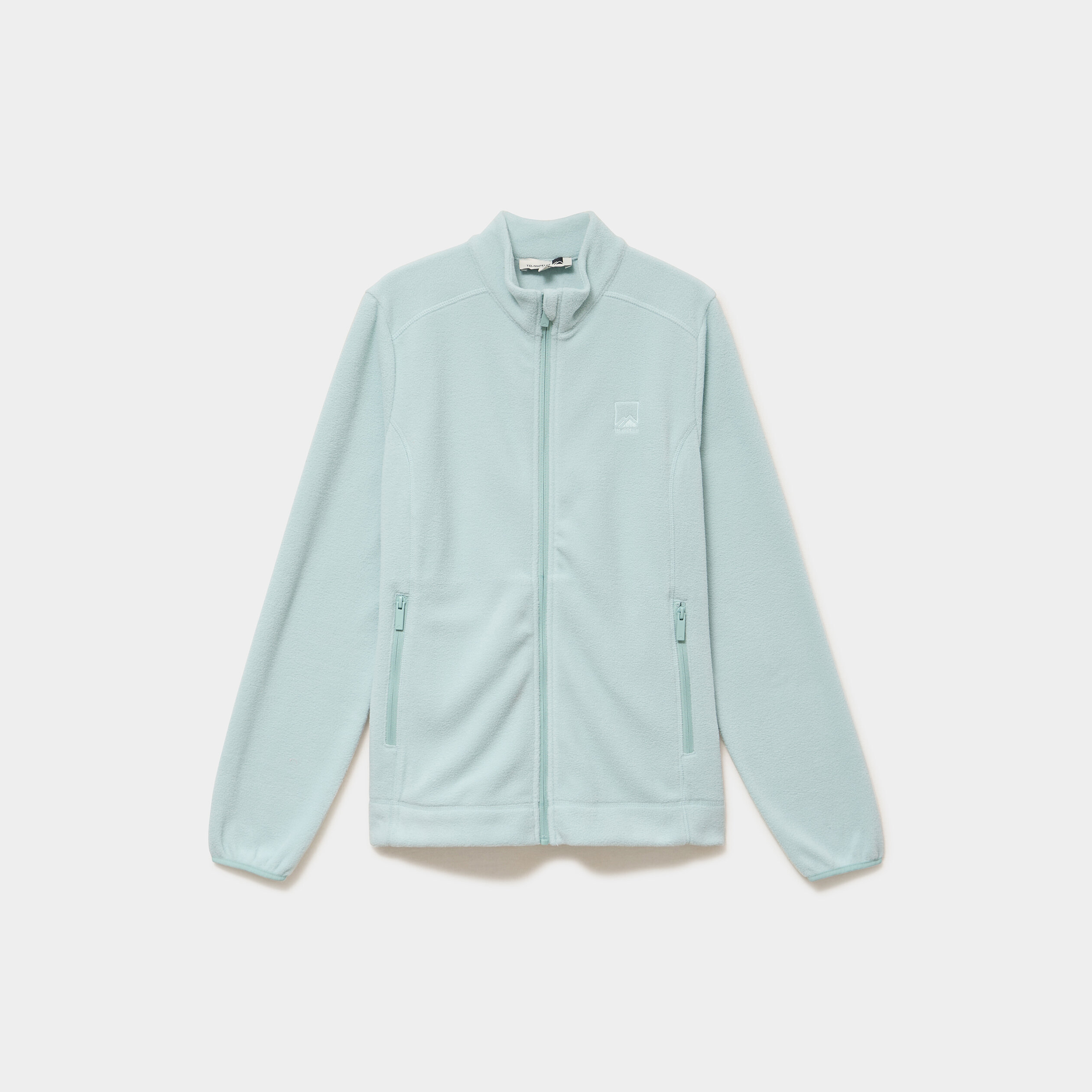 Veste polaire zipp&eacute; manches longues bleu gris femme