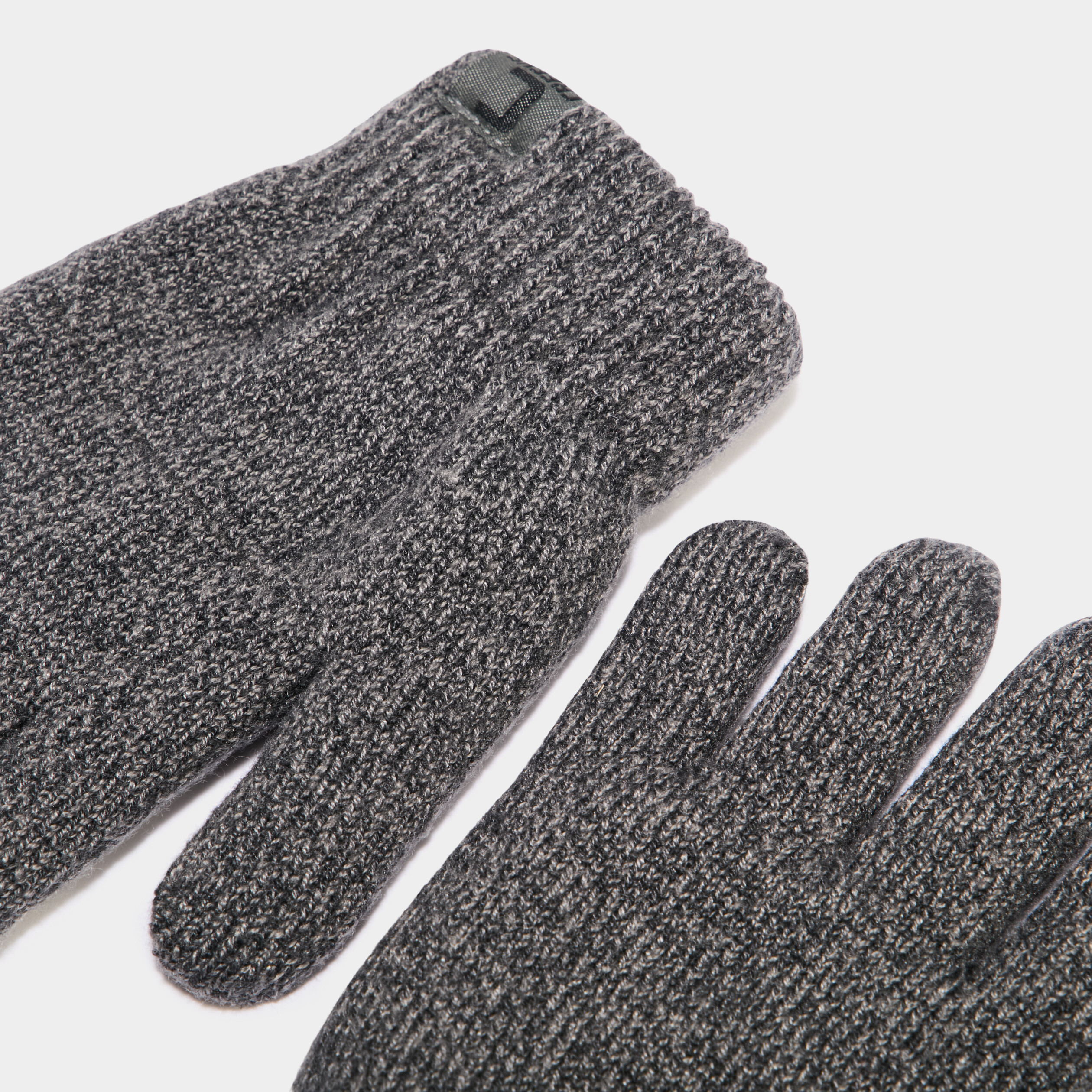 Gants doubl&eacute;s gris fonc&eacute; mixte