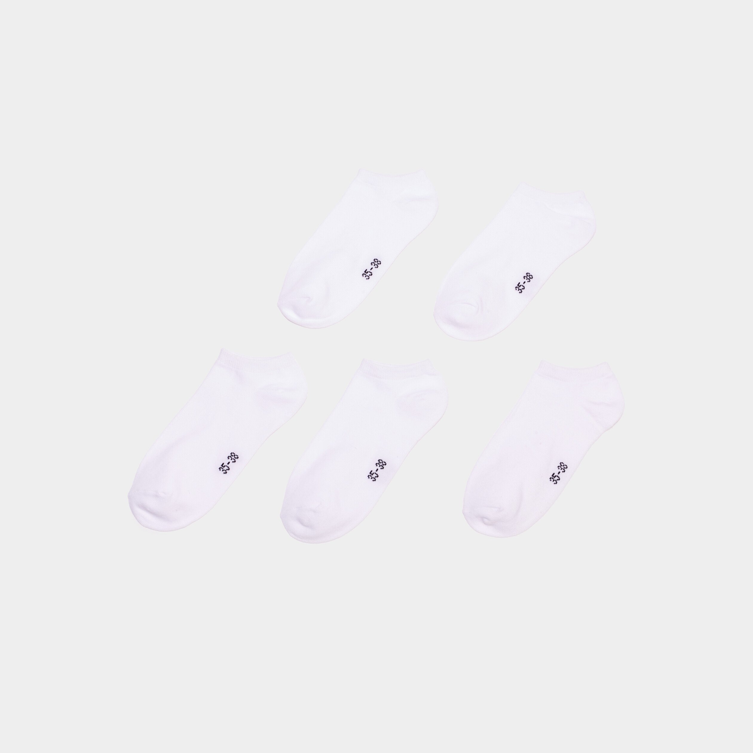 lot 5 paires chaussettes invisibles blanc mixte Lot 5 paires chaussettes invisibles blanc mixte