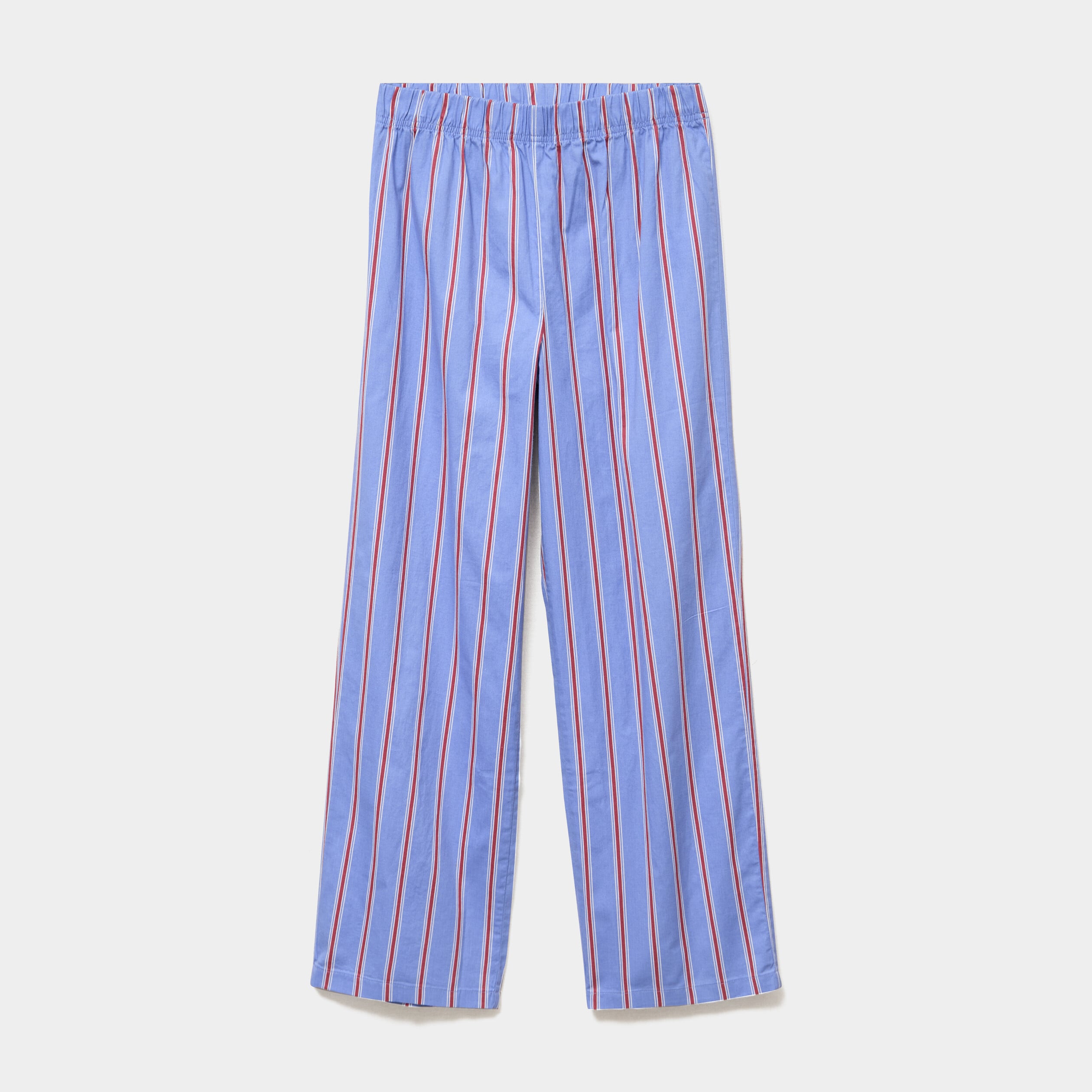 Pantalon de pyjama droit coton bleu femme