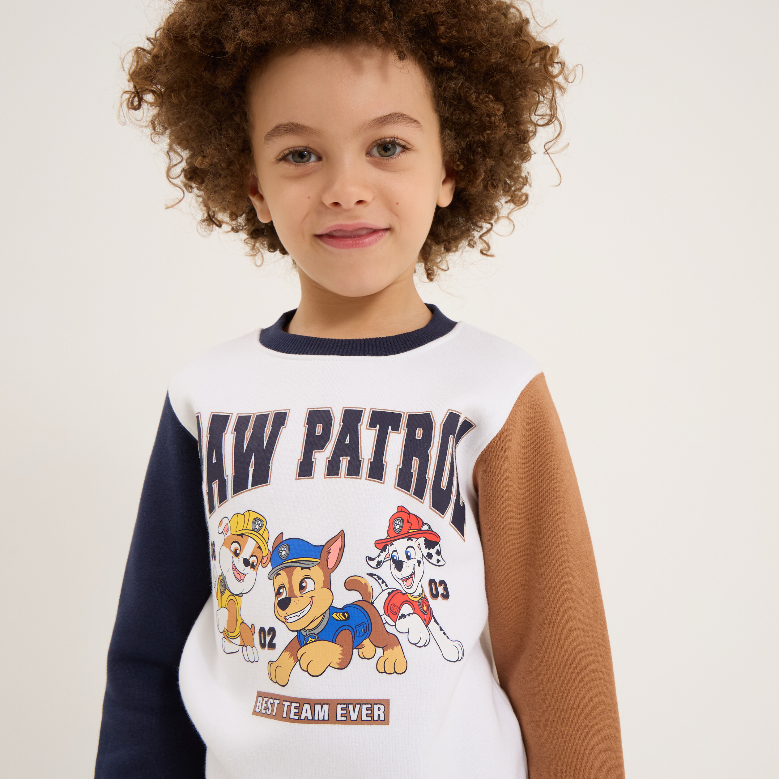 sweat manches longues pat patrouille blanc garcon Sweat manches longues Pat Patrouille blanc garçon