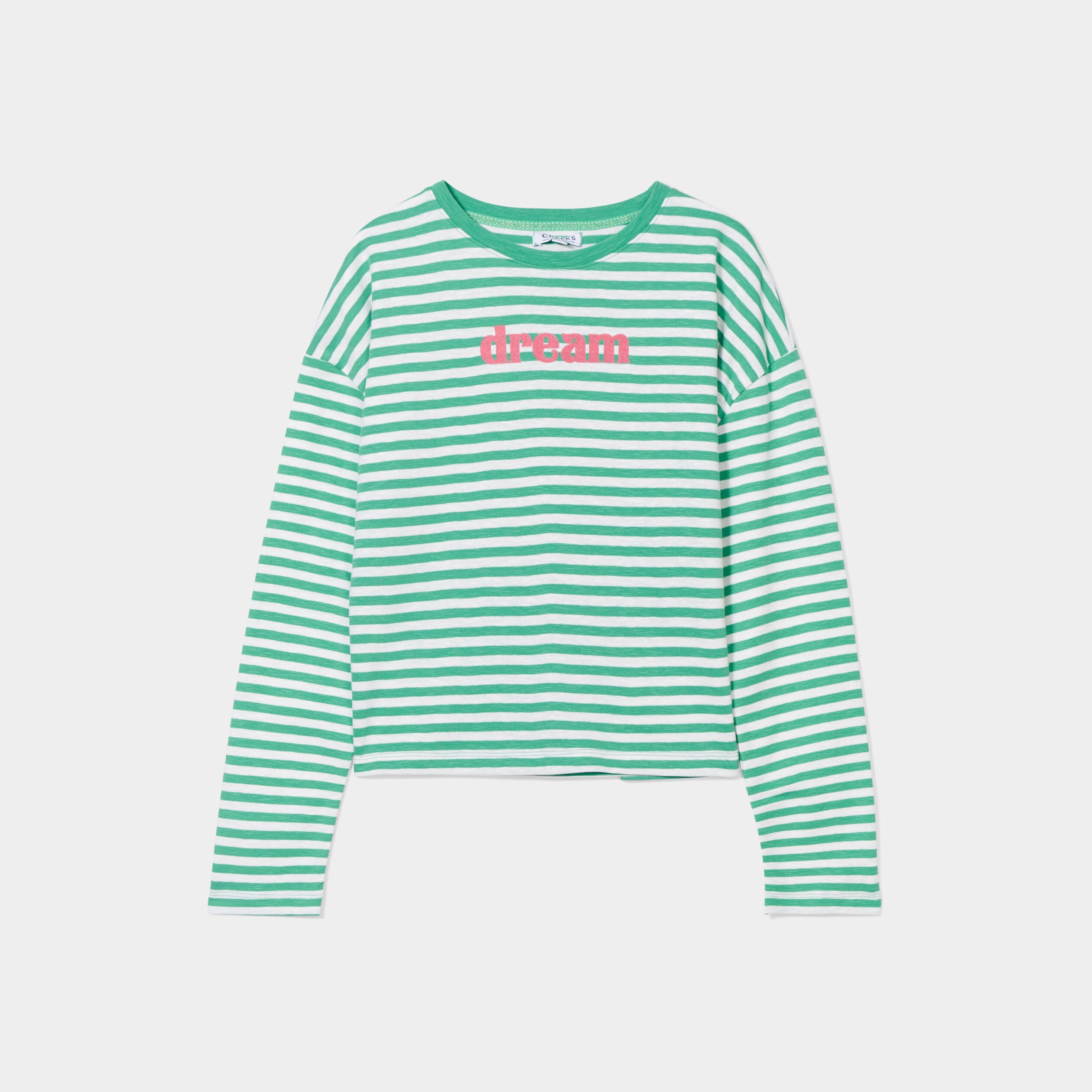 t shirt ajuste col rond coton creeks vert femme T-shirt ajusté col rond coton Creeks vert femme