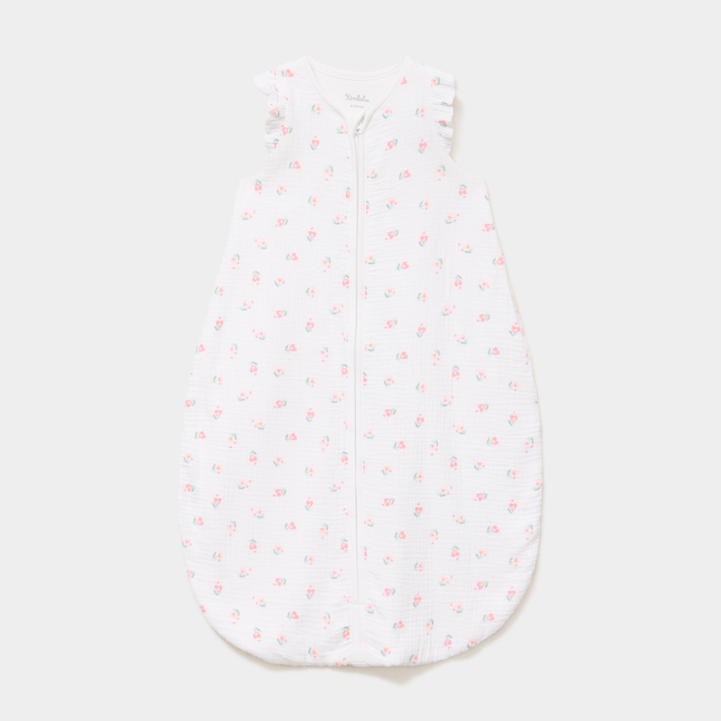 Gigoteuse gaze coton sans manches TOG 1 ecru b&eacute;b&eacute;