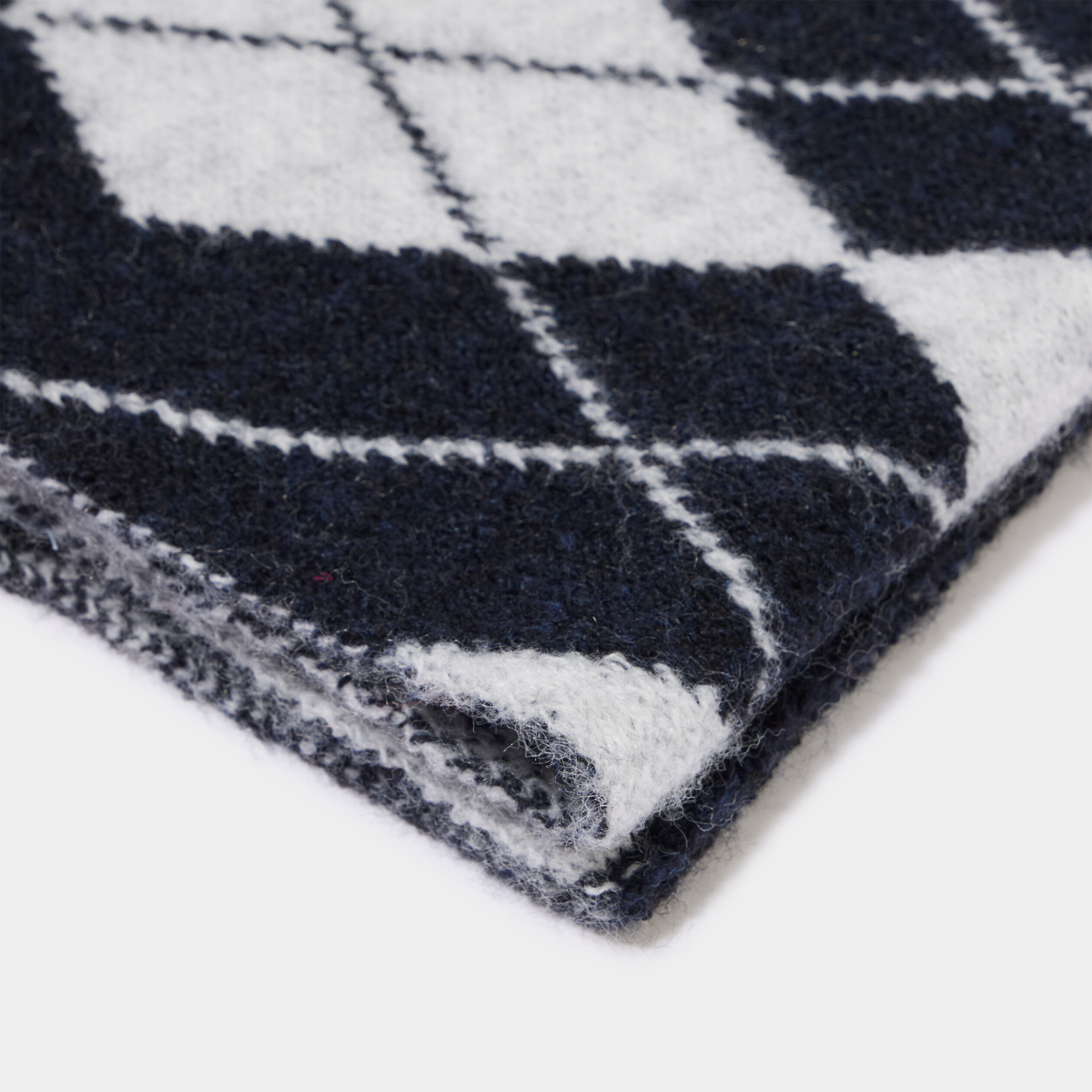 &Eacute;charpe motif losange gris fonc&eacute; femme