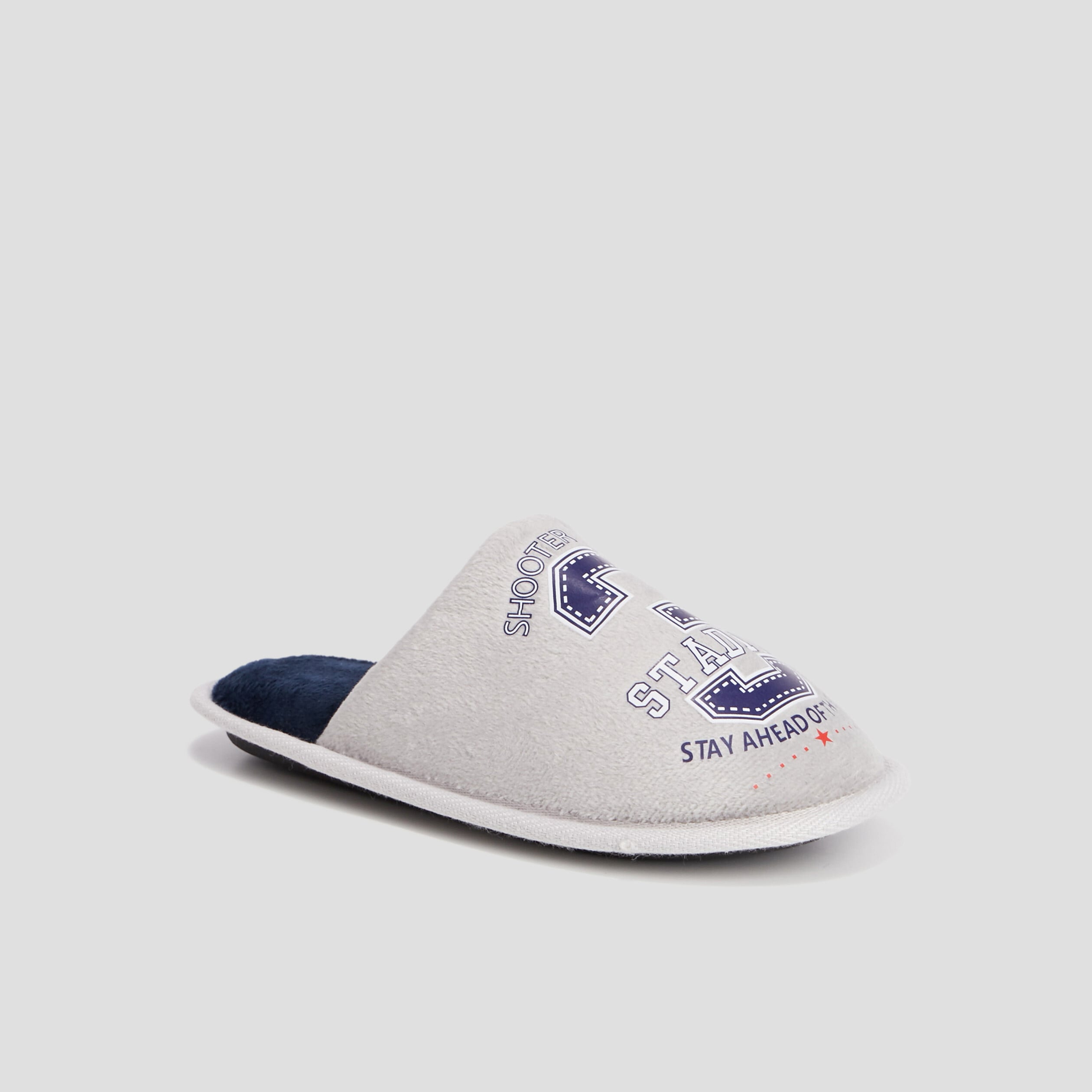 Chaussons mules gris gar&ccedil;on